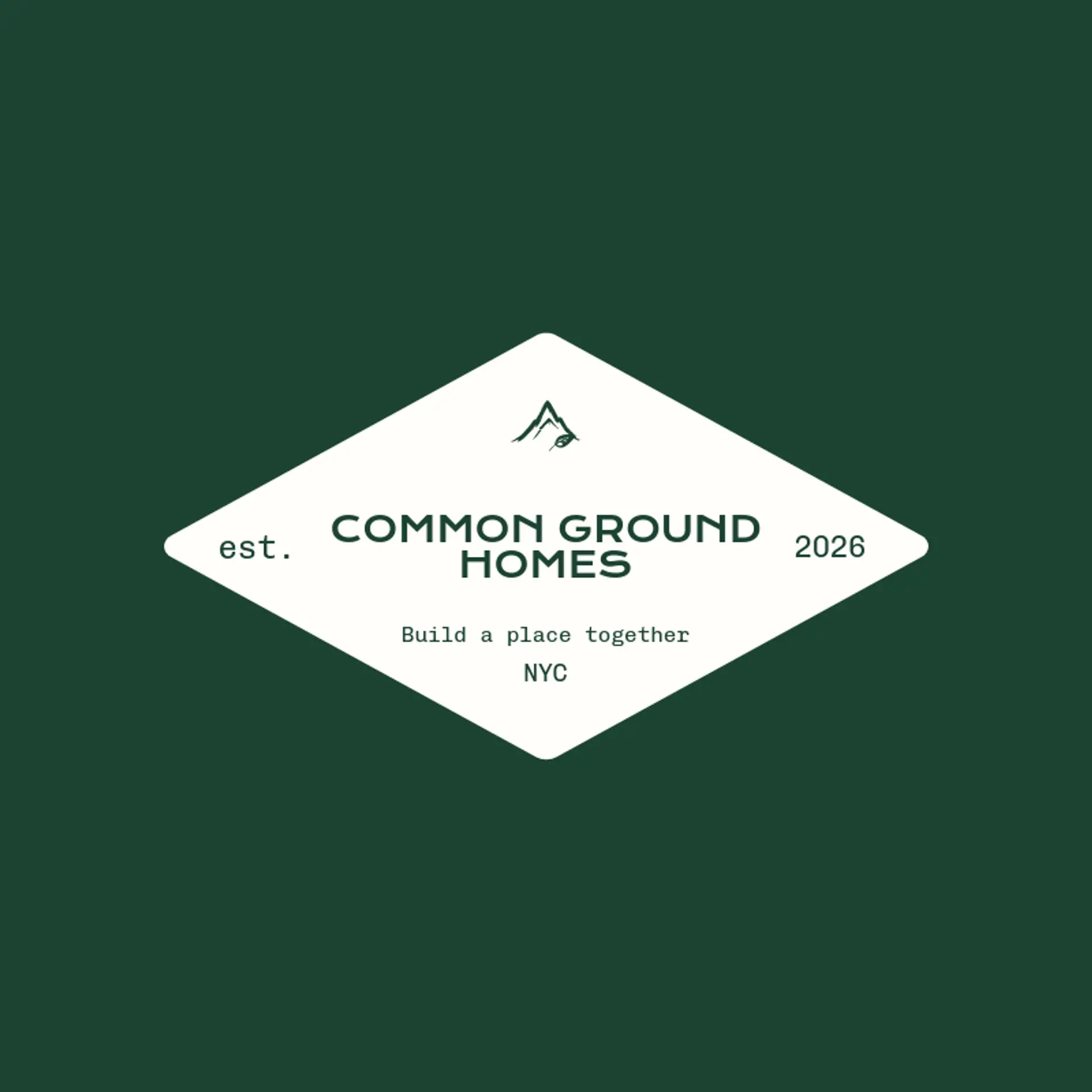 Common Ground Homes logo for home