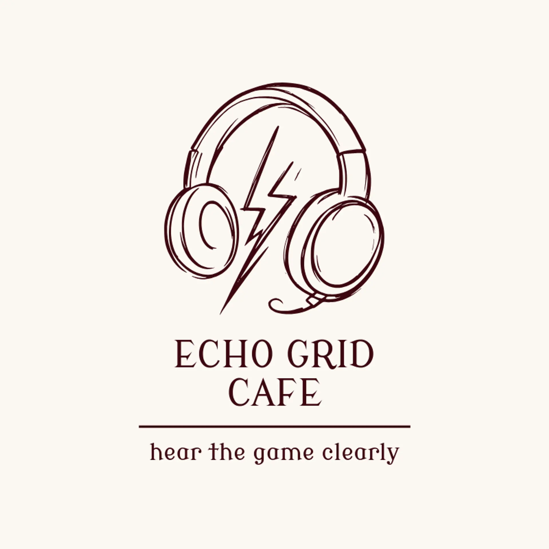 Echo Grid Cafe logo for cyber cafe