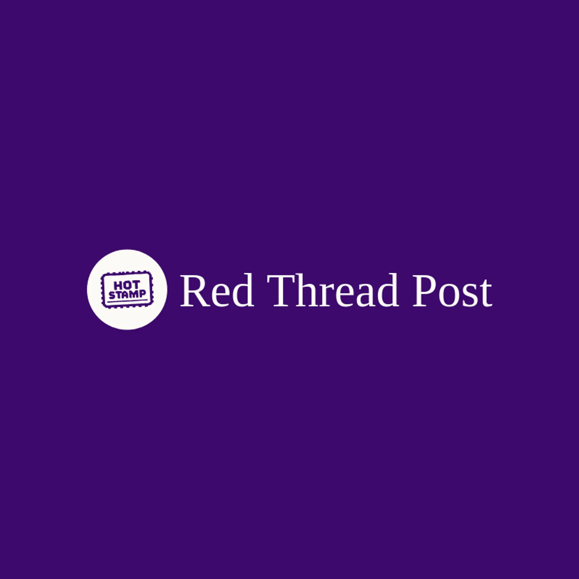 Red Thread Post logo for postal