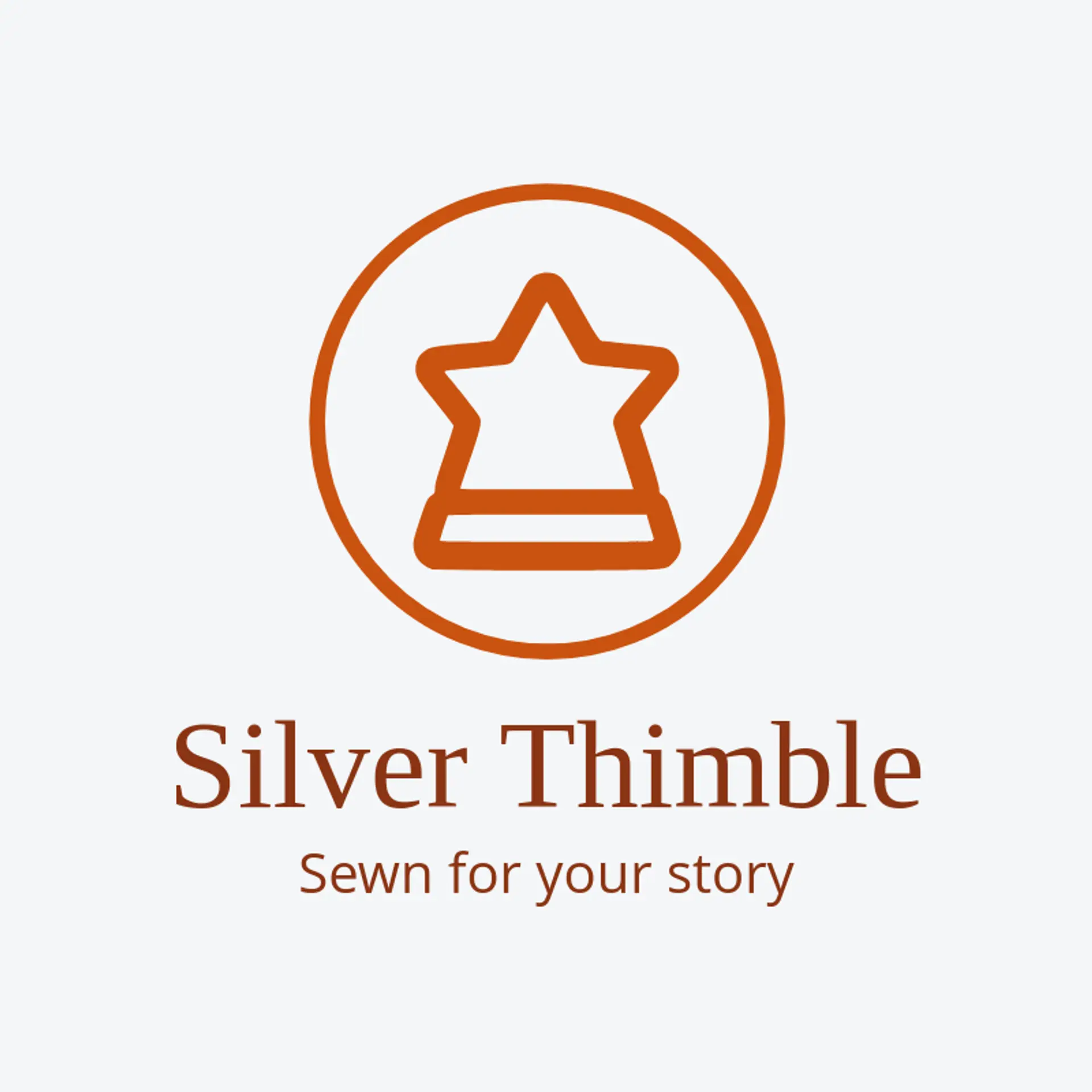 Silver Thimble logo for clothing store