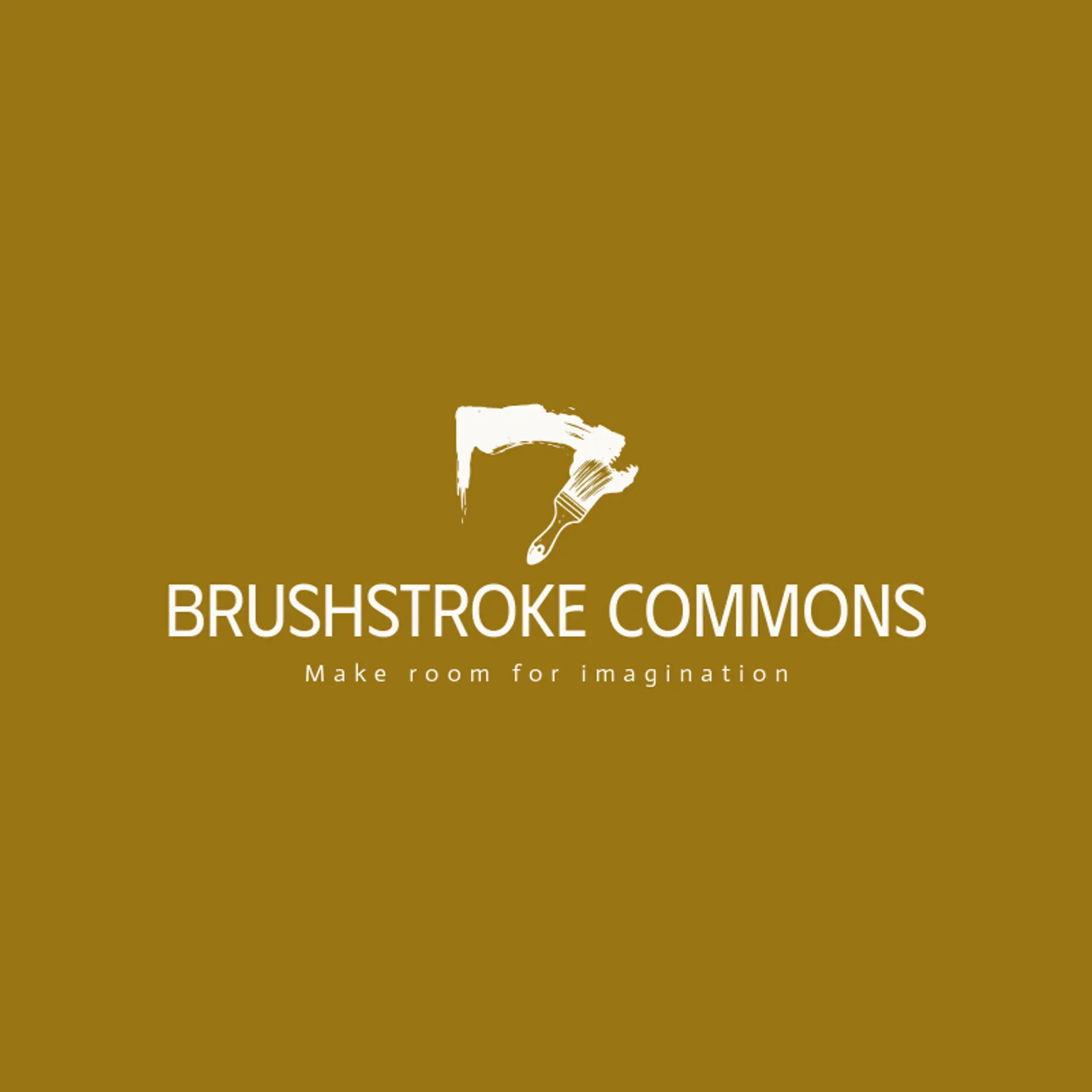 Brushstroke Commons logo for mural