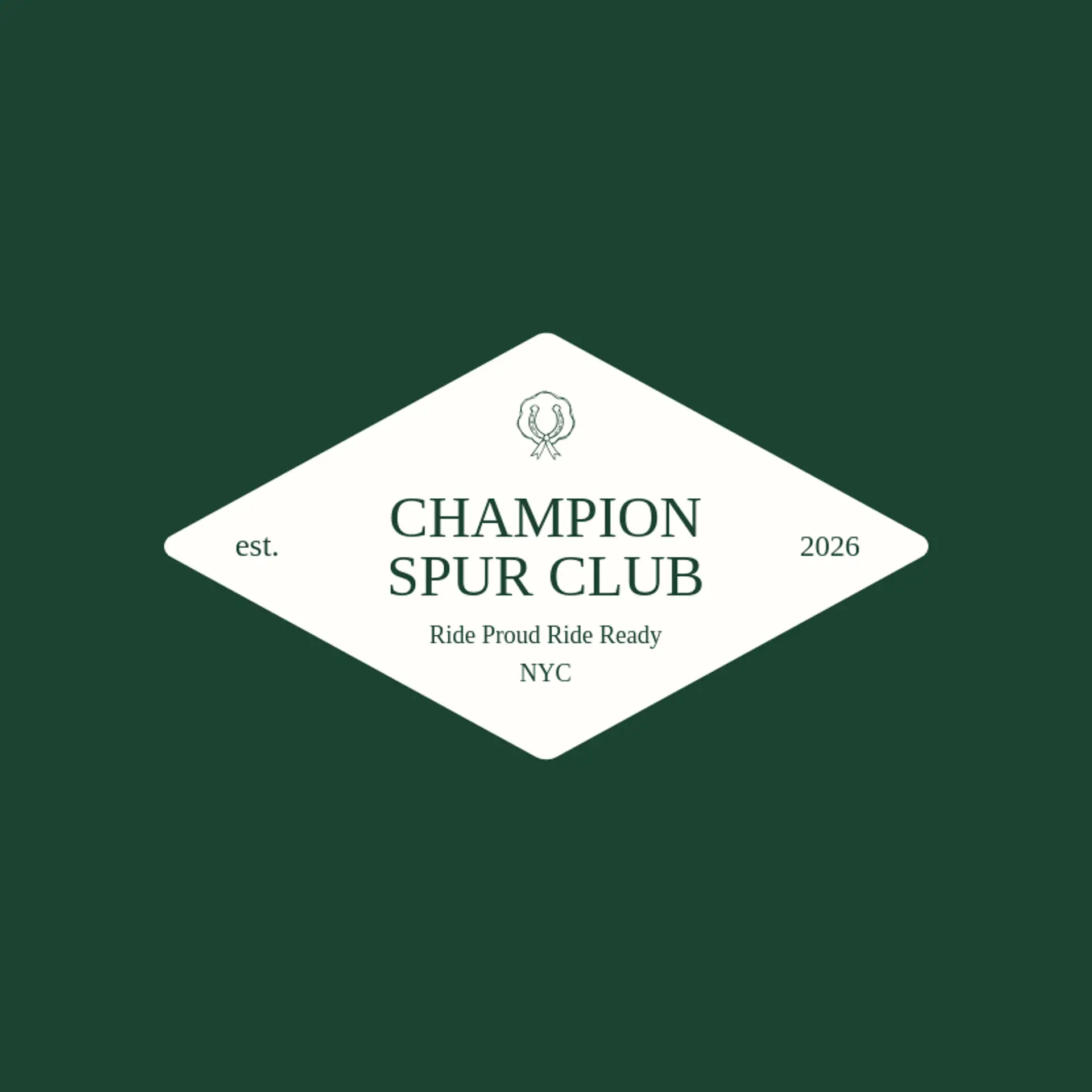 Champion Spur Club logo for horseshoe