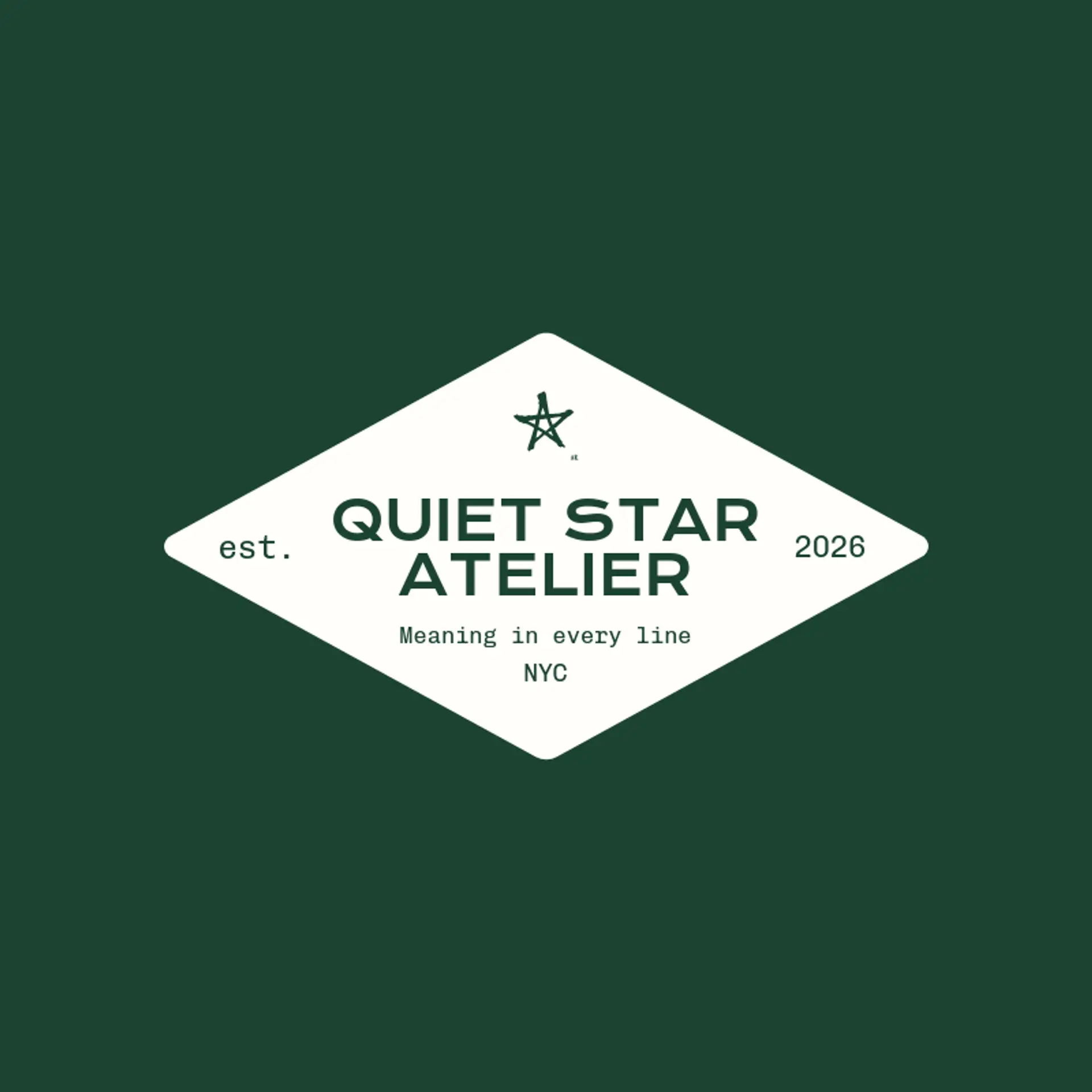 Quiet Star Atelier logo for pentagram
