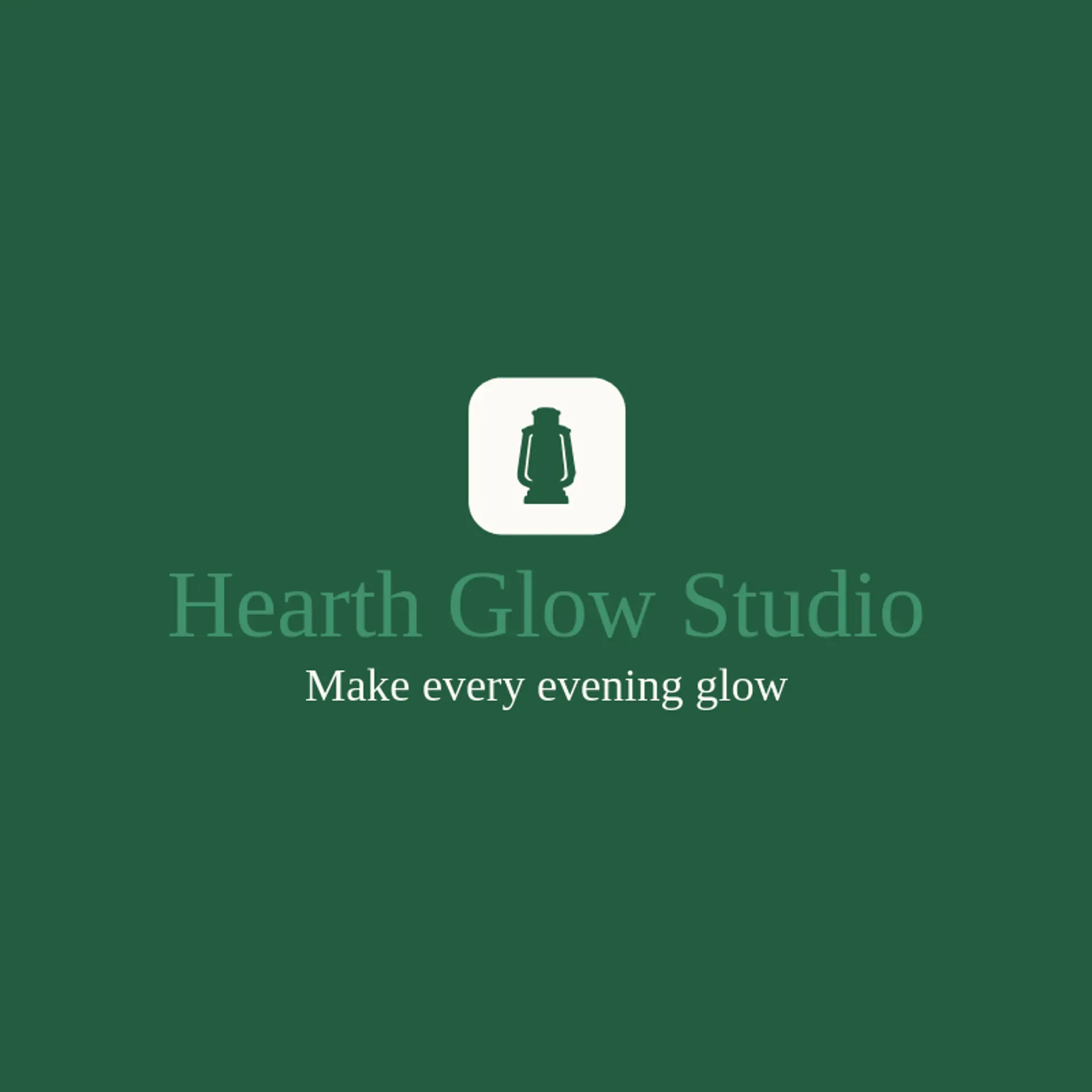 Hearth Glow Studio logo for lantern