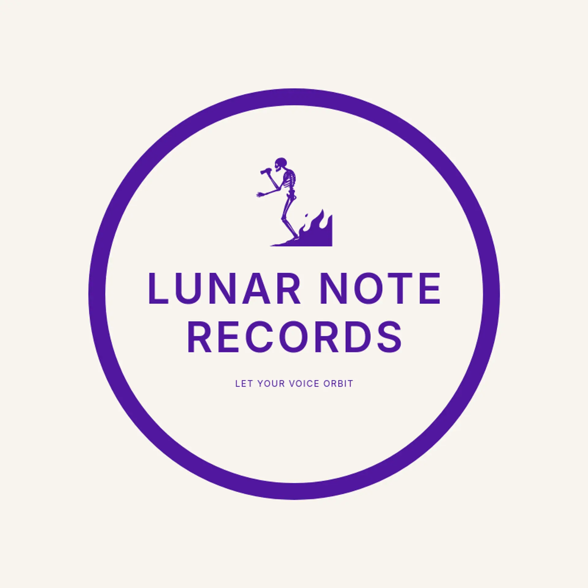 Lunar Note Records logo for singer