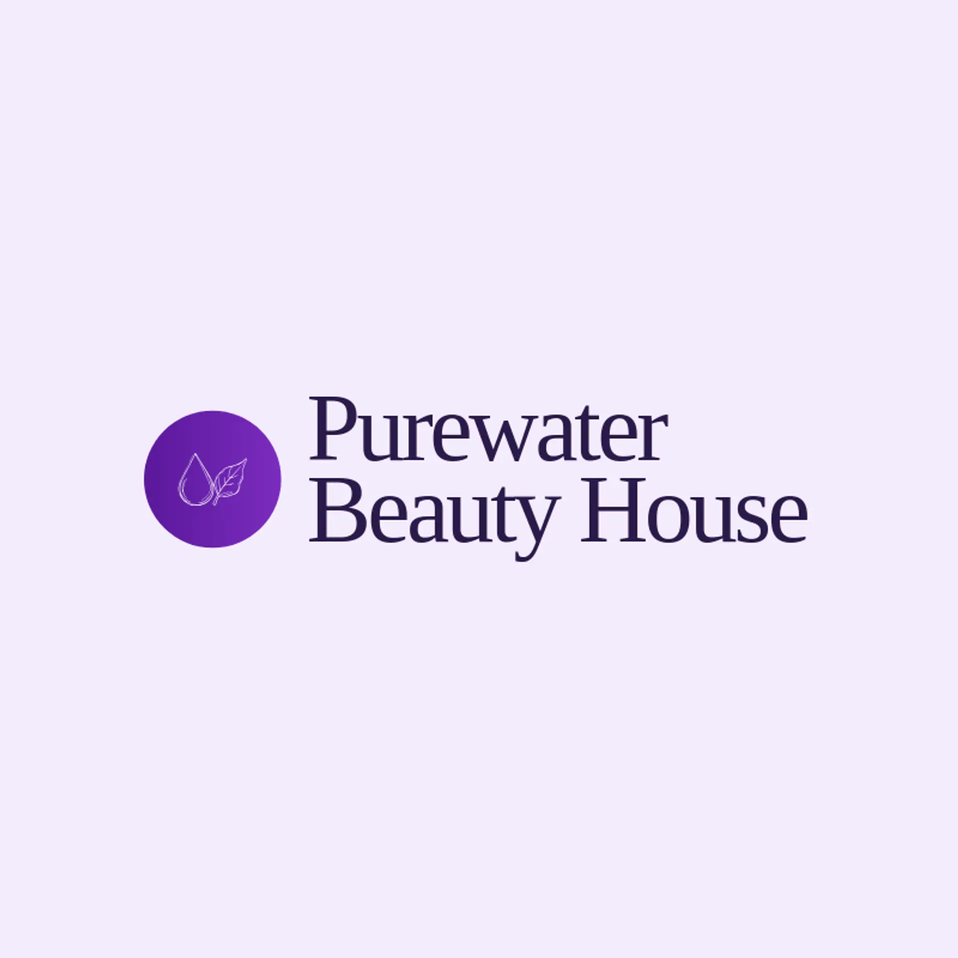 Purewater Beauty House logo for med spa