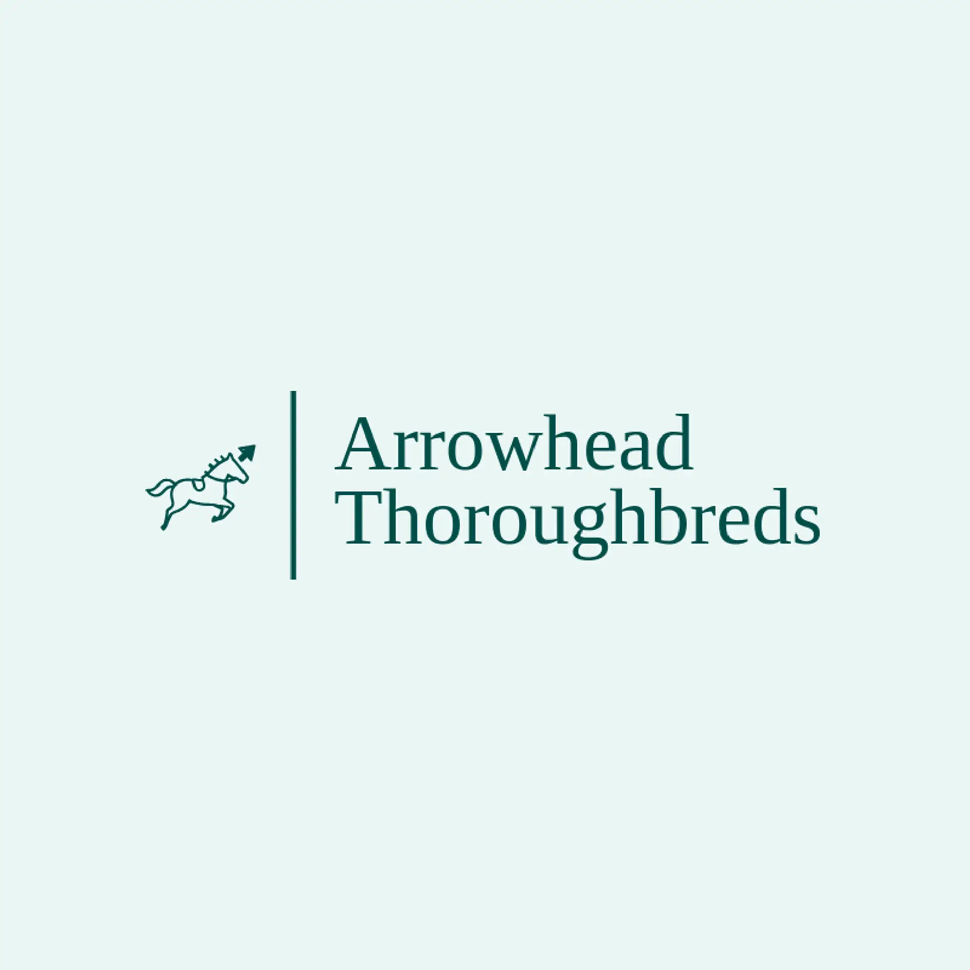 Arrowhead Thoroughbreds logo for horse racing