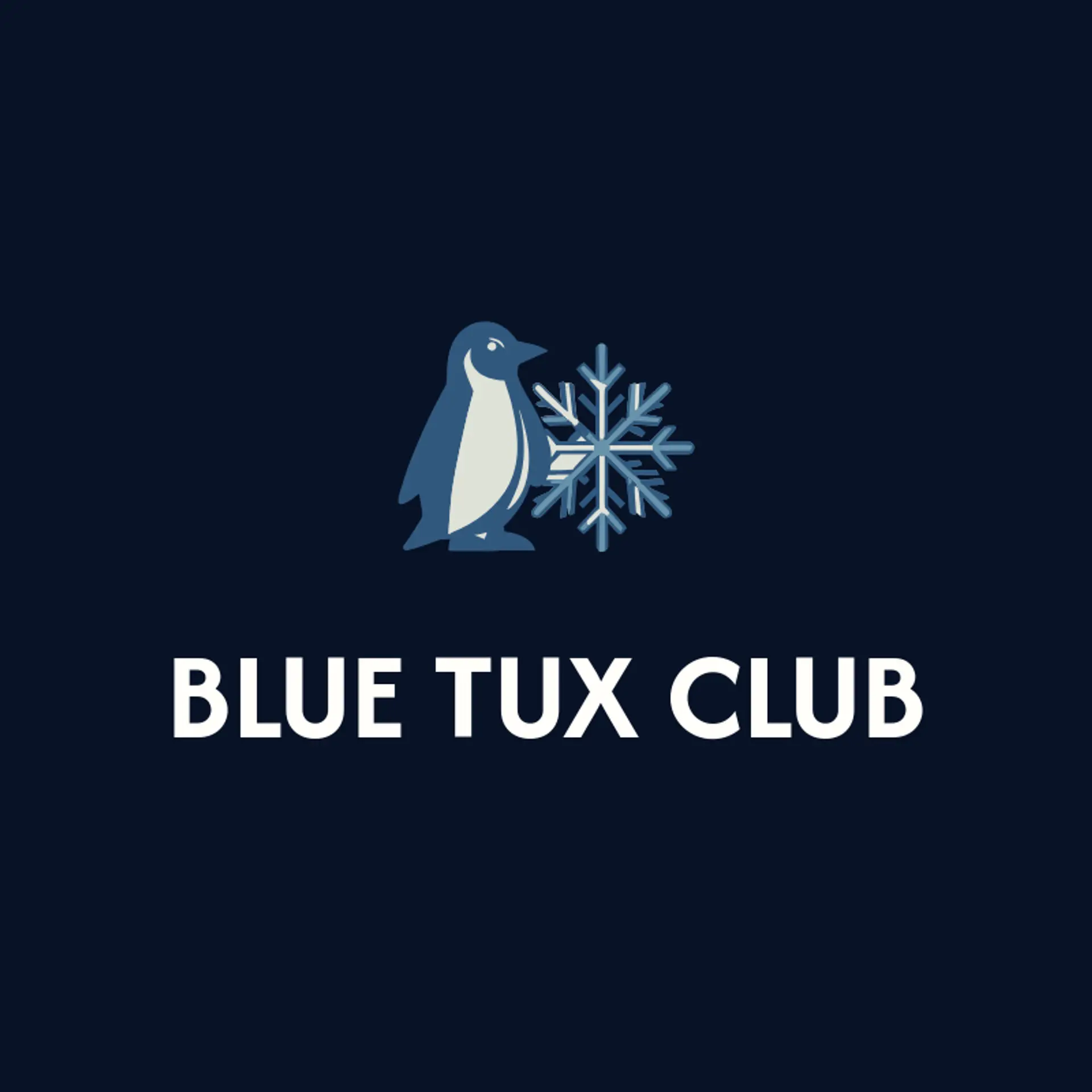 Blue Tux Club logo for penguin