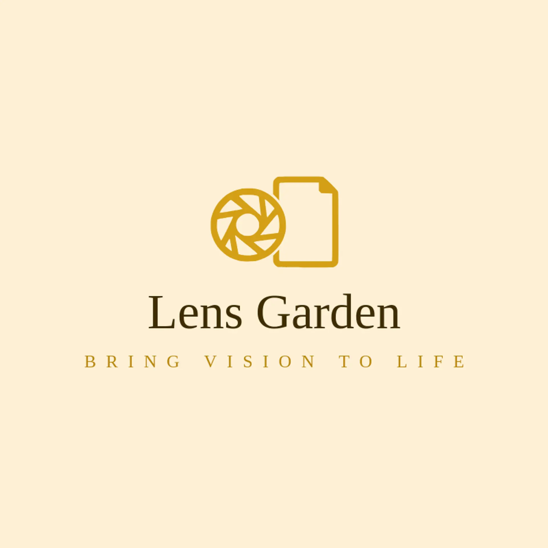 Lens Garden logo for graphic designer