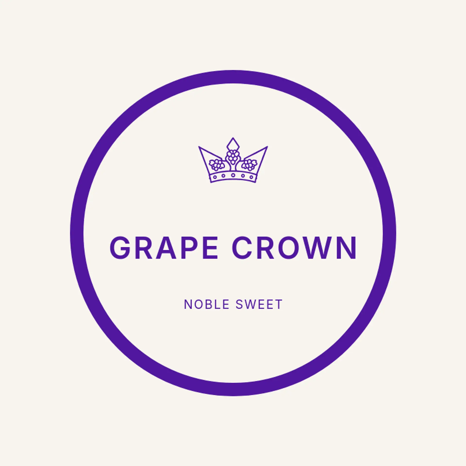 Grape Crown logo for king