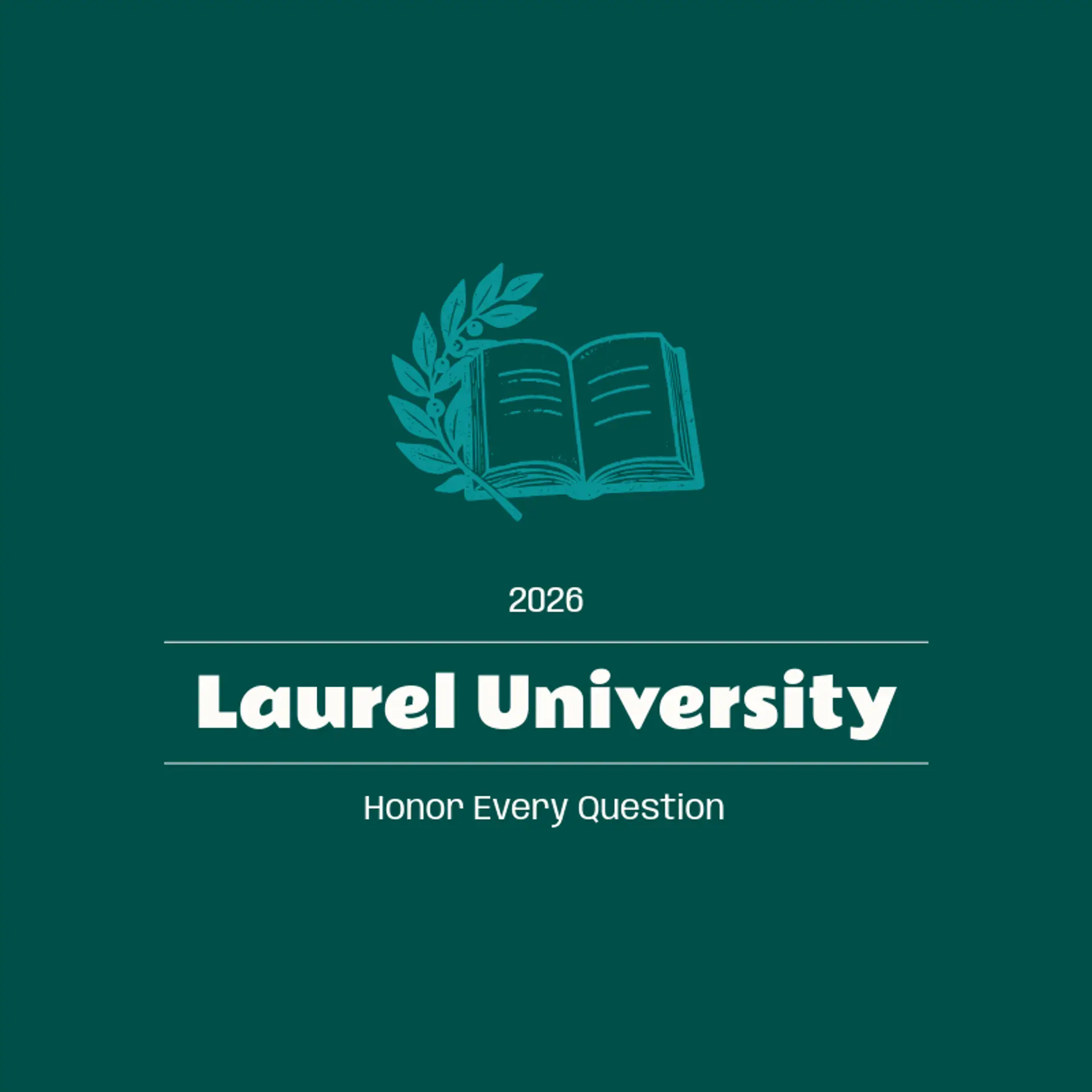 Laurel University logo for university