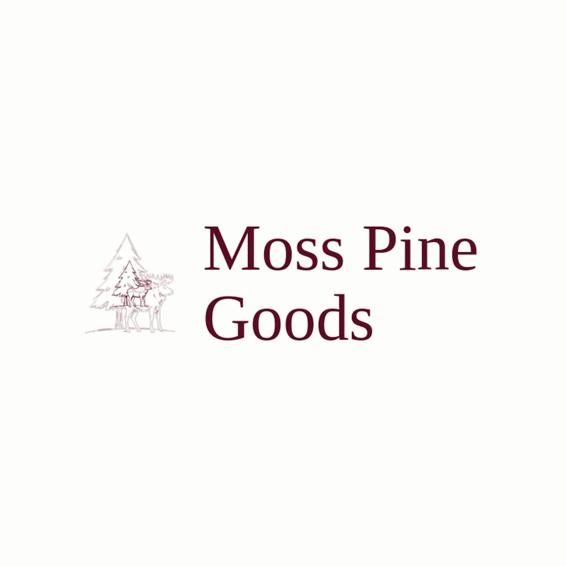 Moss Pine Goods logo for moose