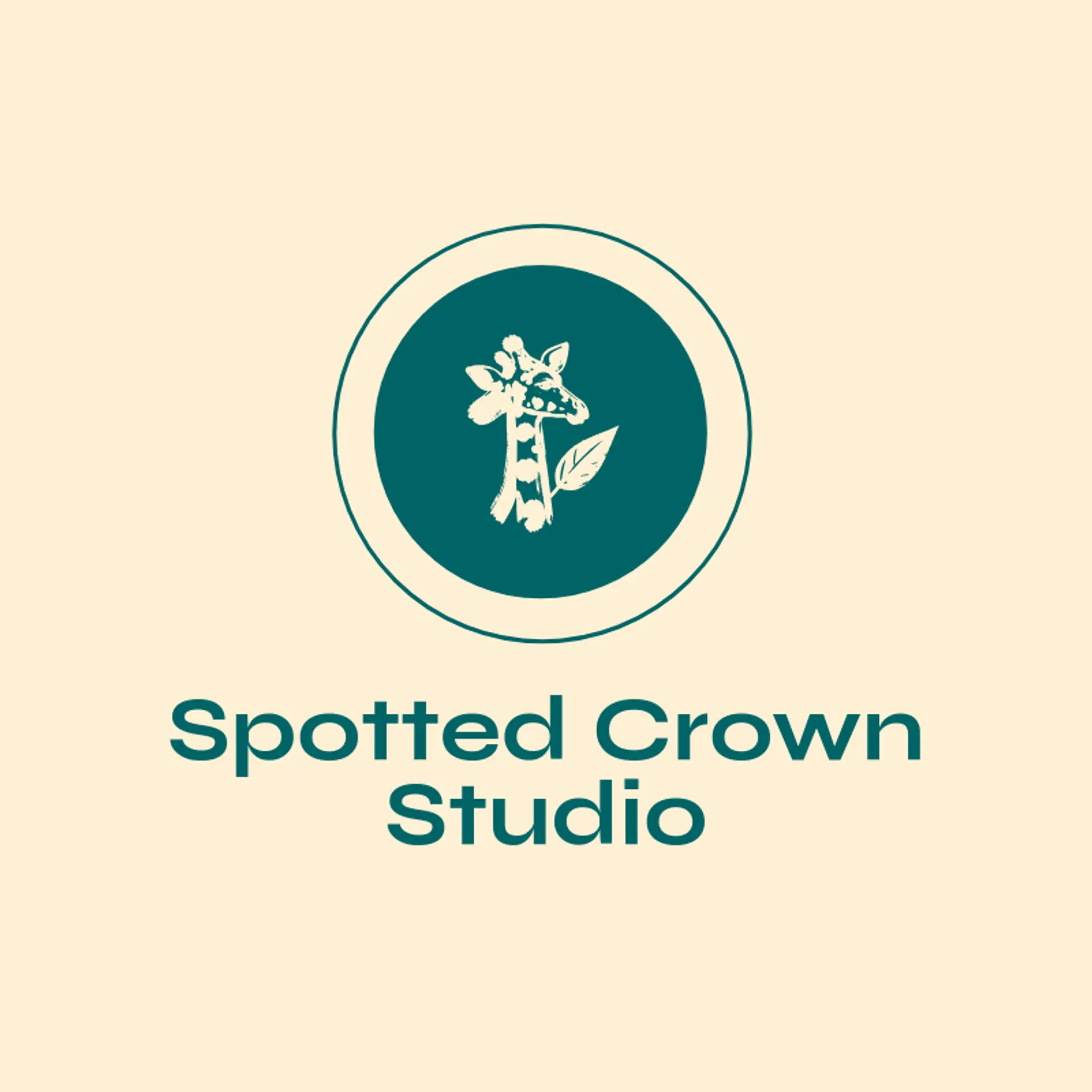 Spotted Crown Studio logo for giraffe