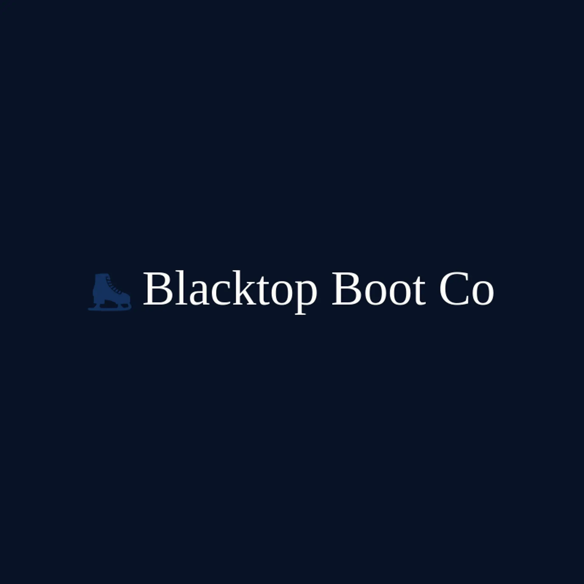 Blacktop Boot Co logo for boot