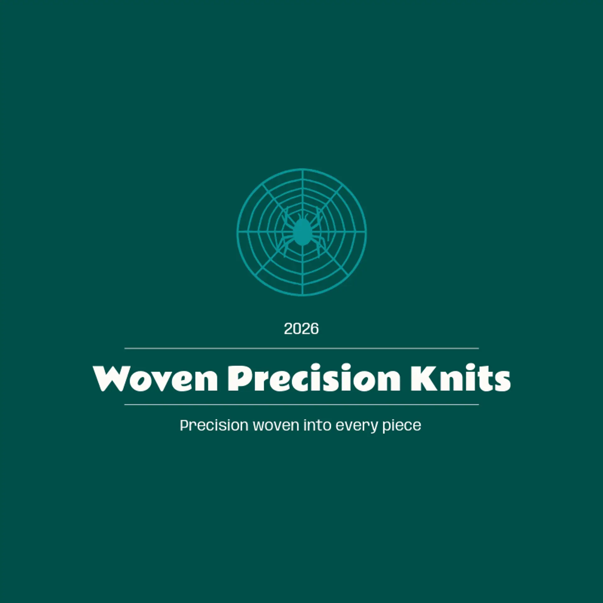 Woven Precision Knits logo for spider