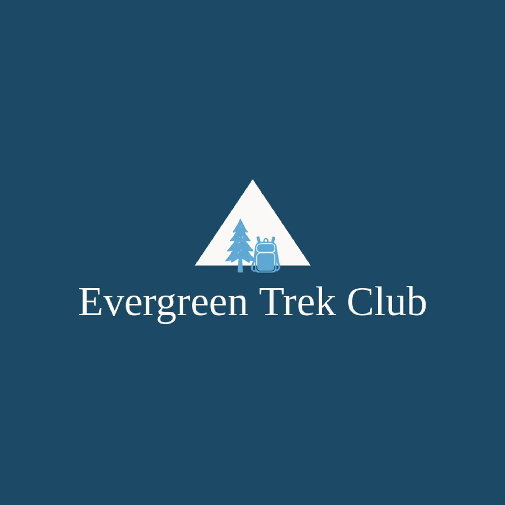 Evergreen Trek Club logo for backpack