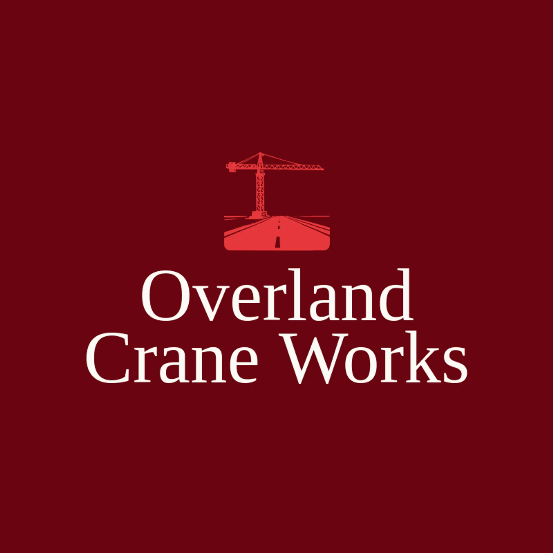 Overland Crane Works logo for crane