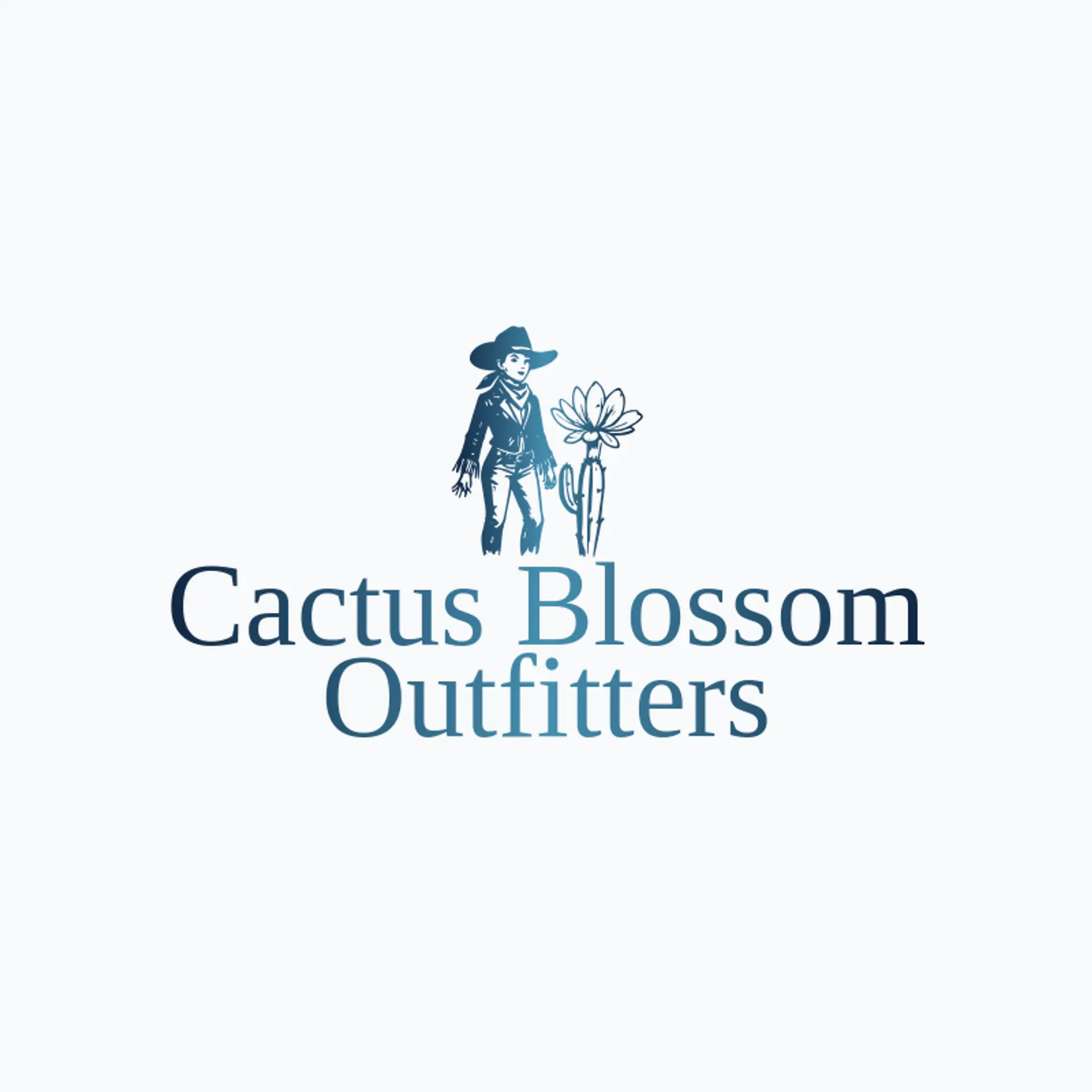 Cactus Blossom Outfitters logo for cowgirl