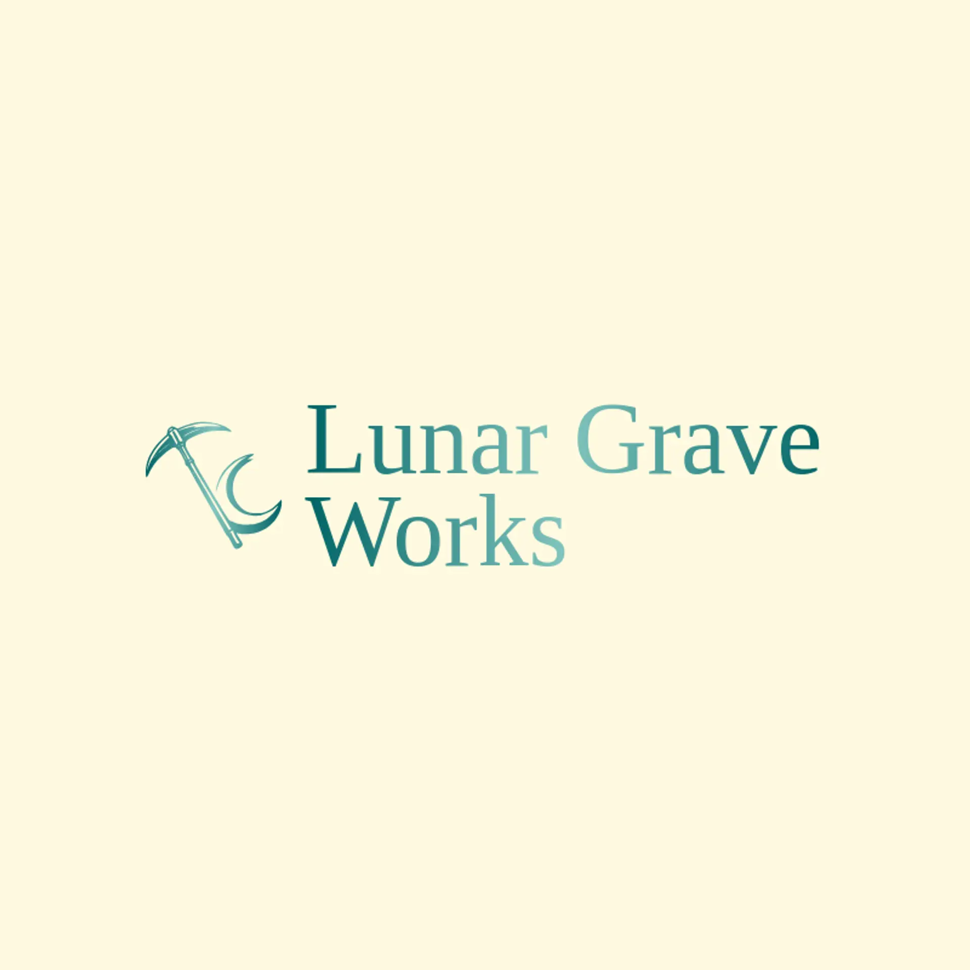 Lunar Grave Works logo for grim reaper