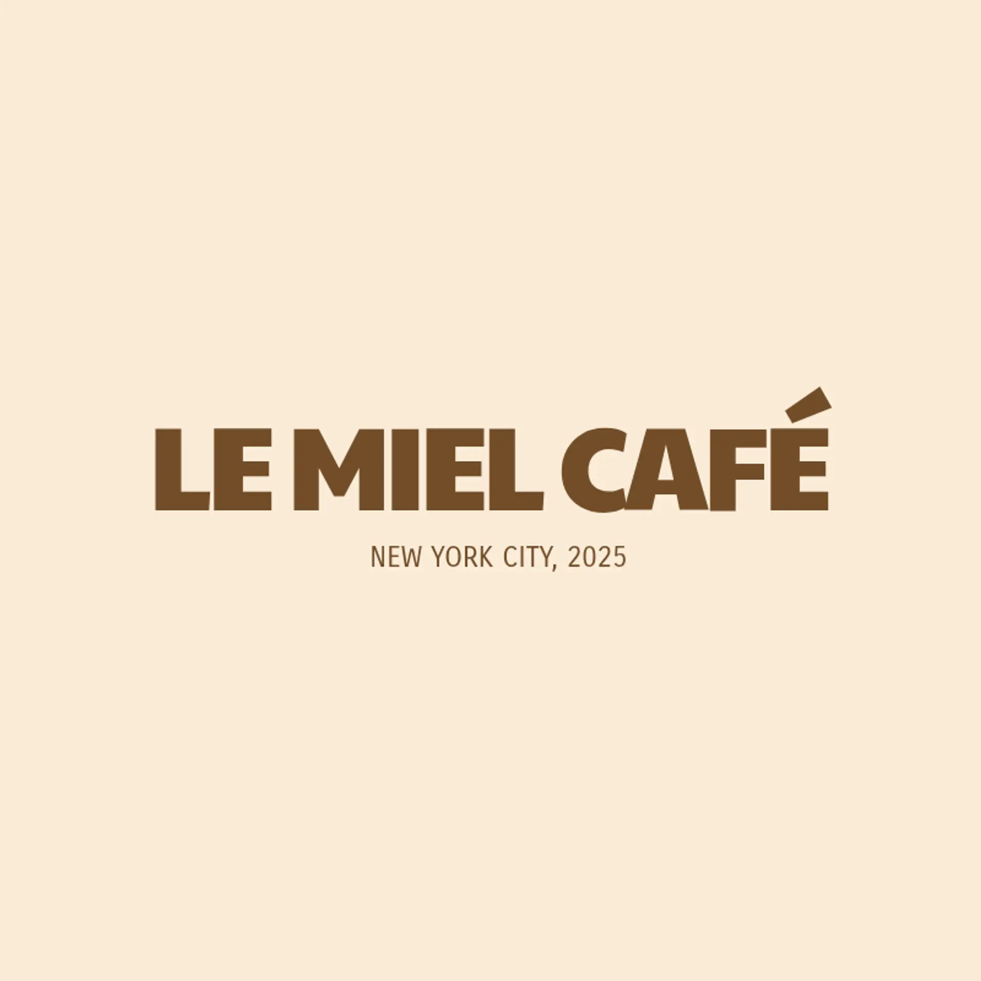 Le Miel Café logo for french cafe