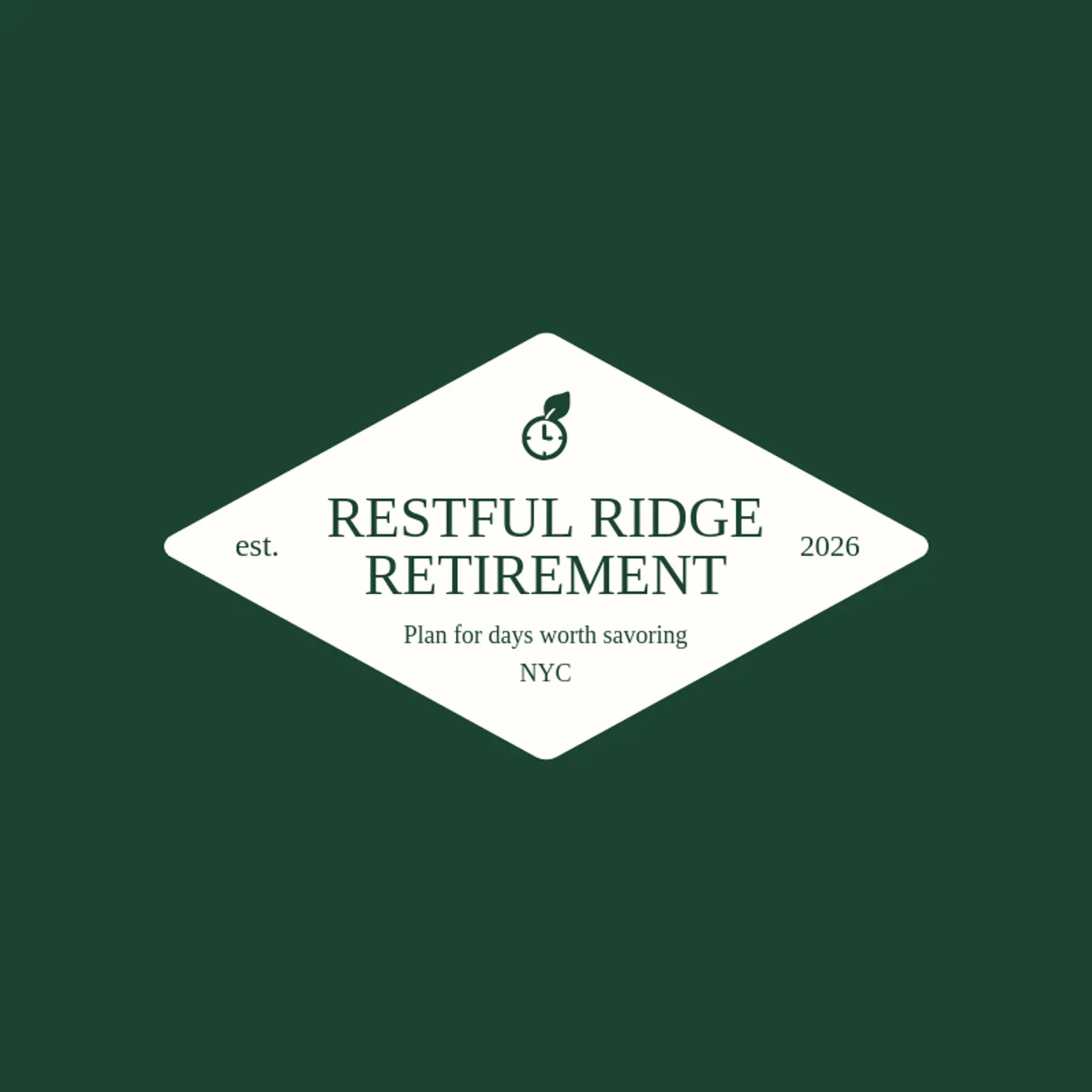 Restful Ridge Retirement logo for retirement