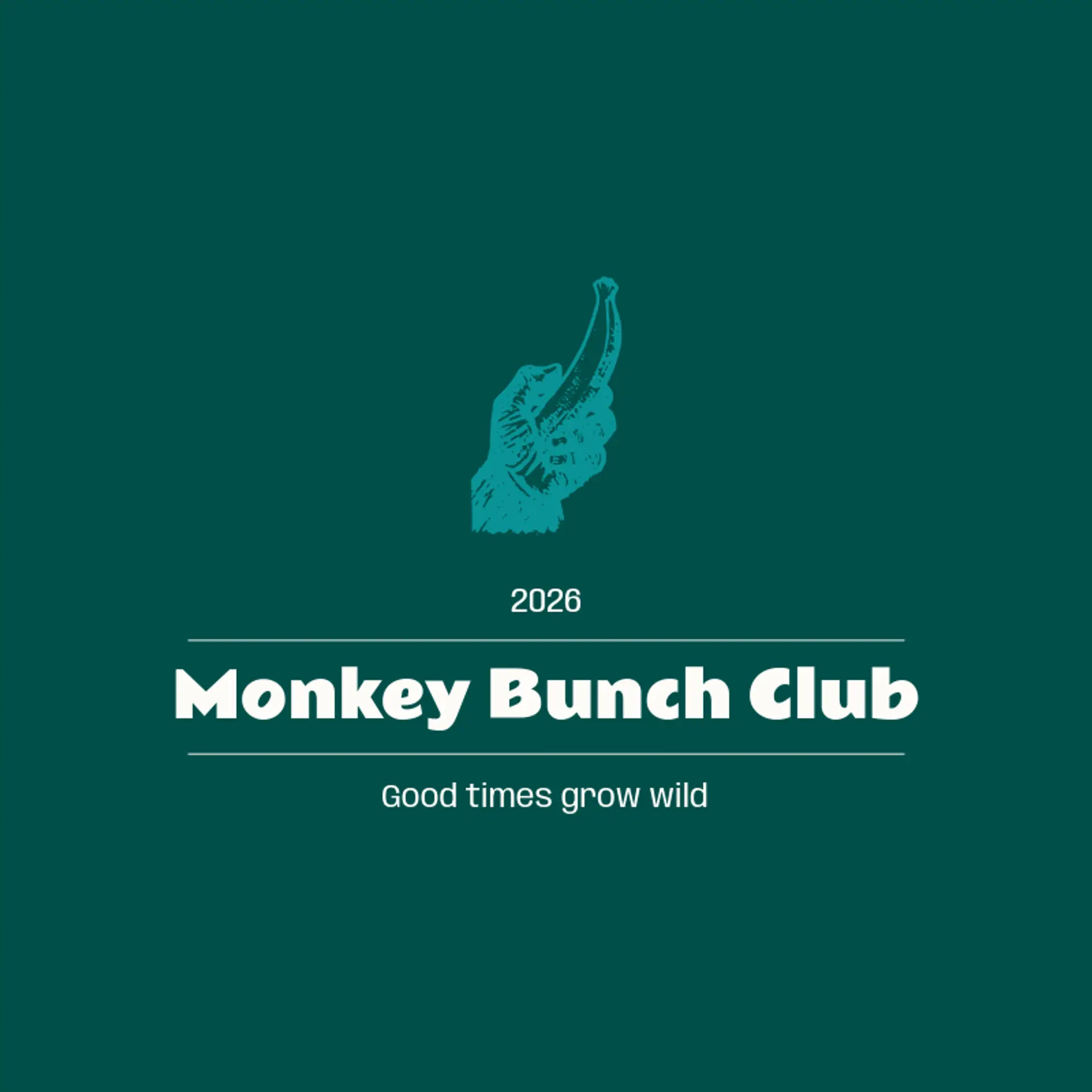 Monkey Bunch Club logo for banana