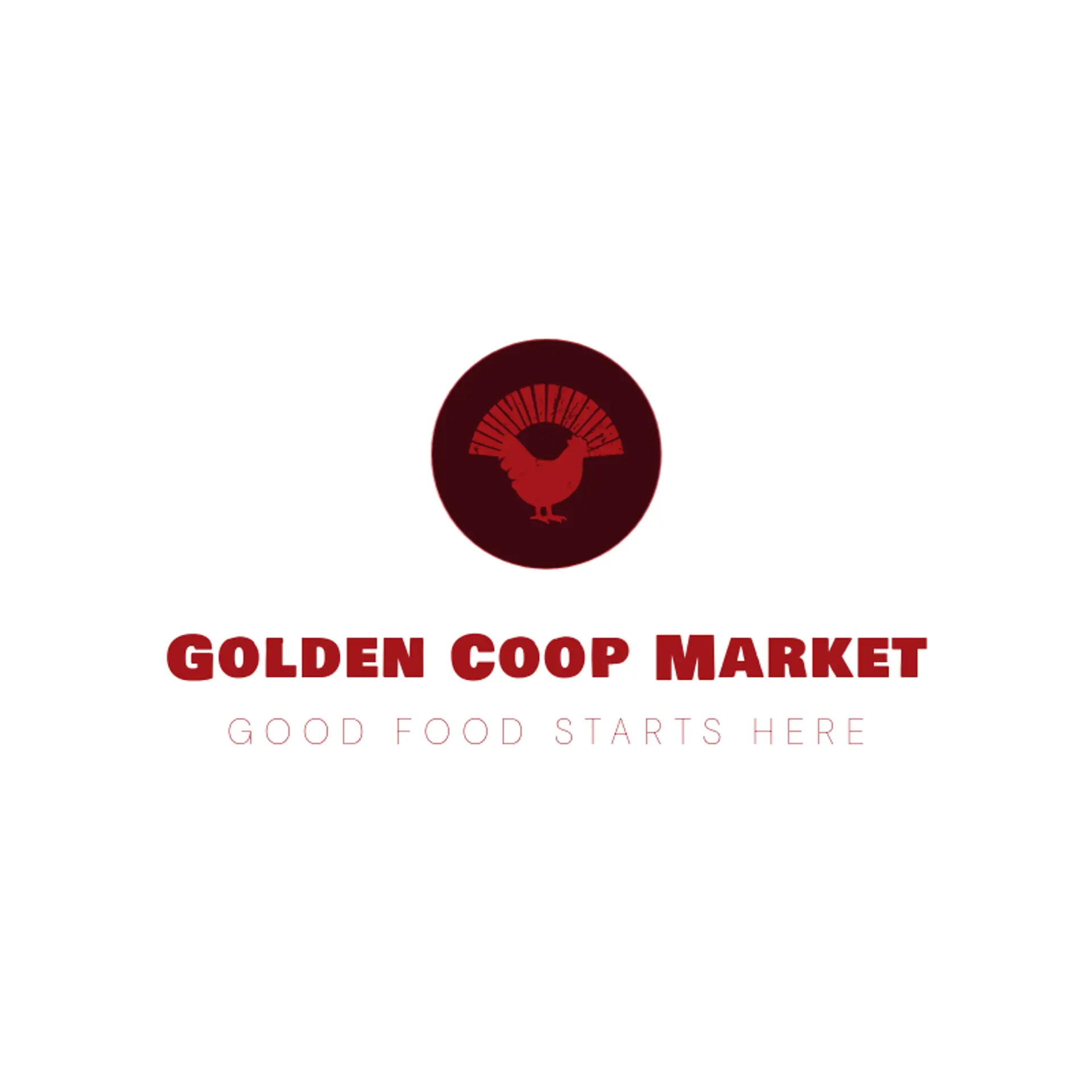 Golden Coop Market logo for chicken