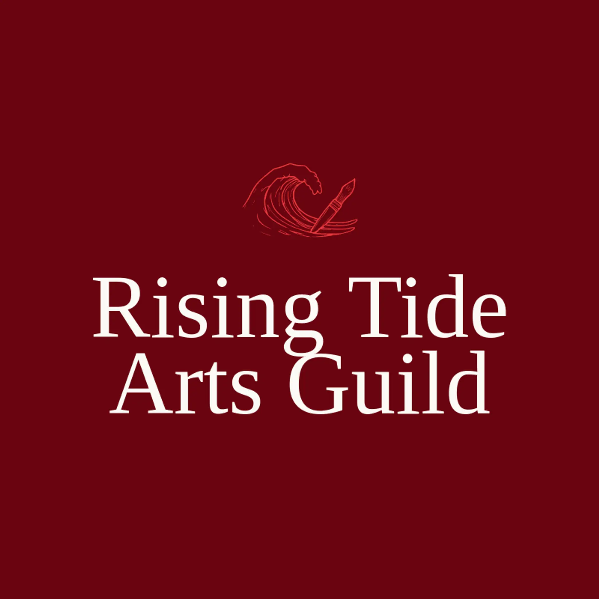 Rising Tide Arts Guild logo for tsunami