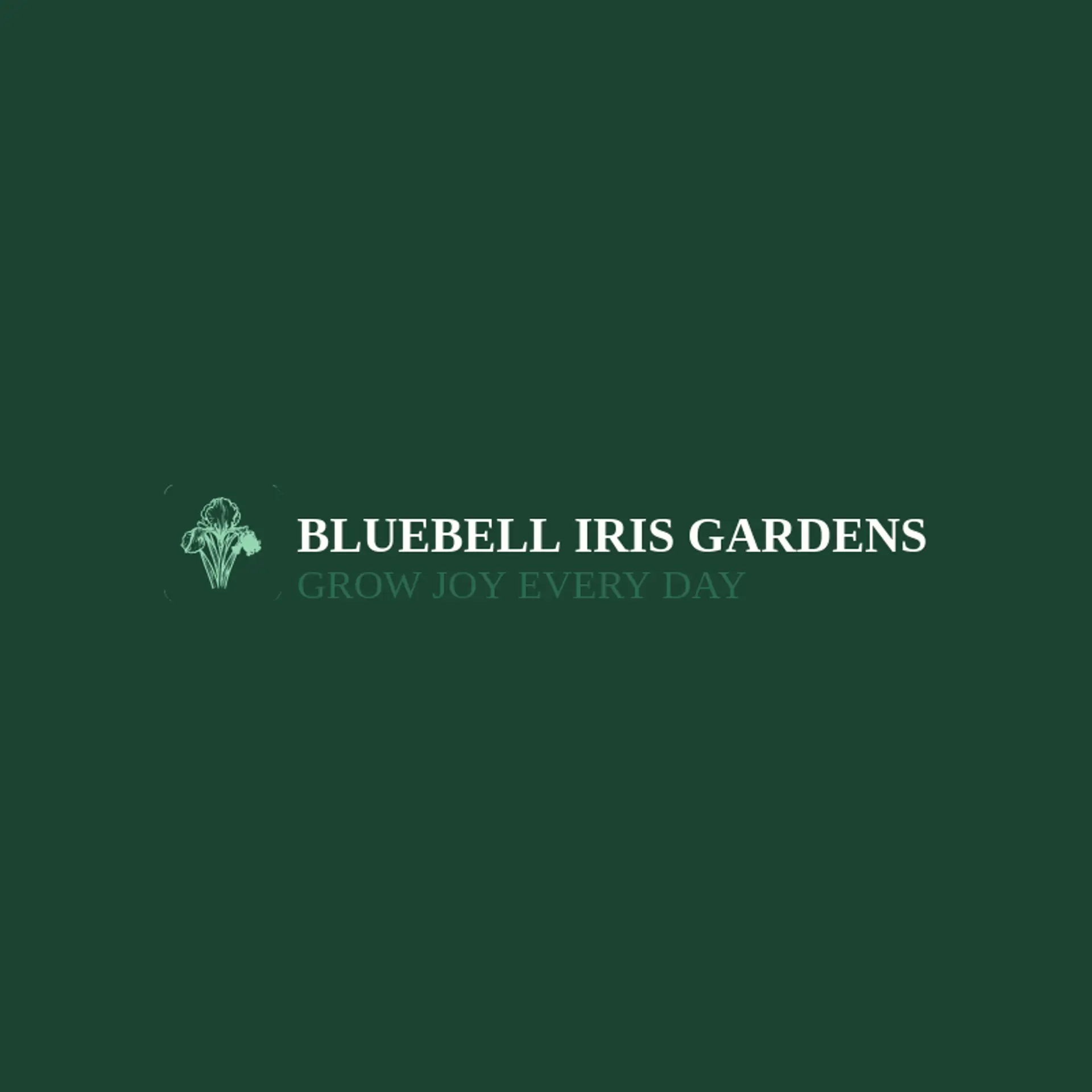 Bluebell Iris Gardens logo for iris