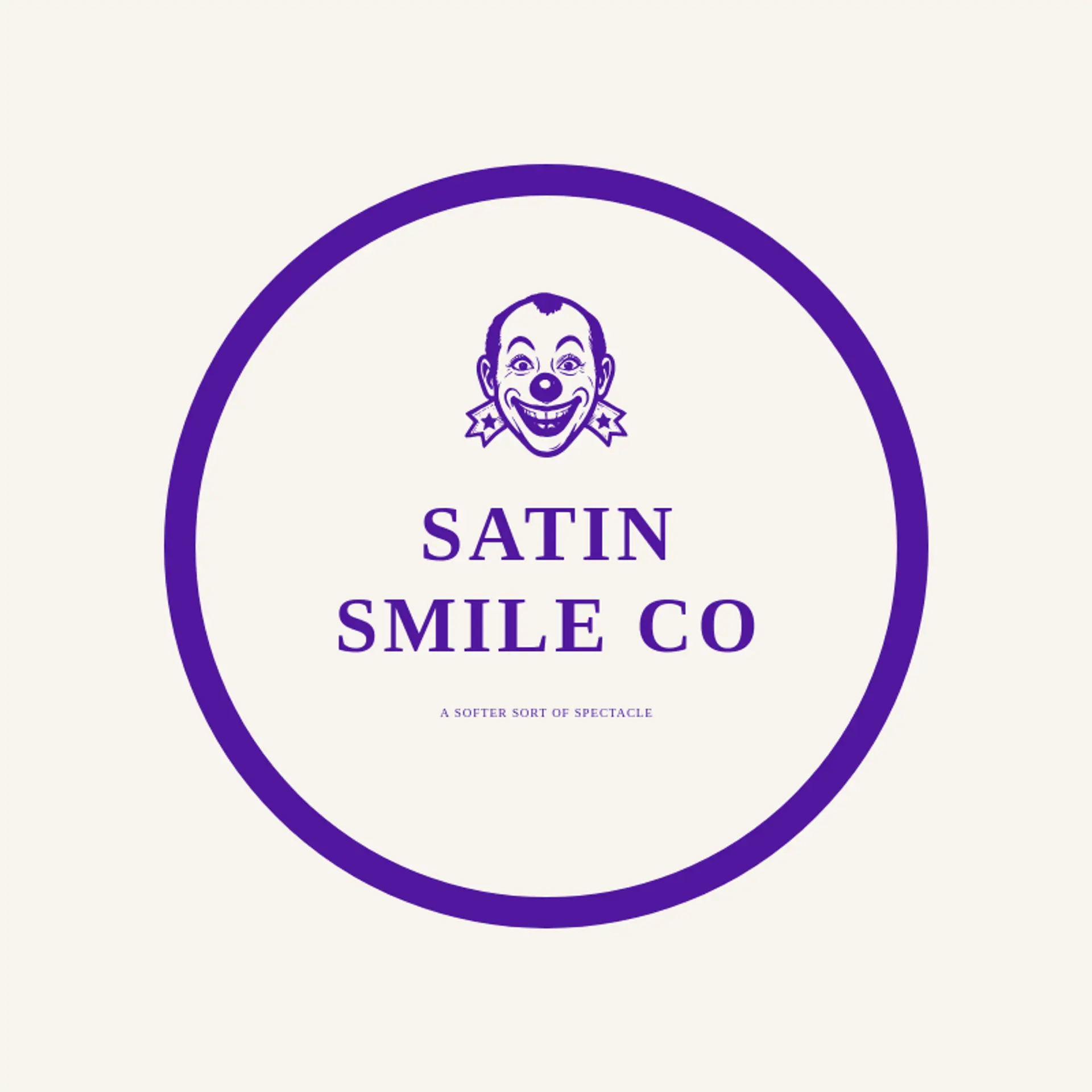 Satin Smile Co logo for clown
