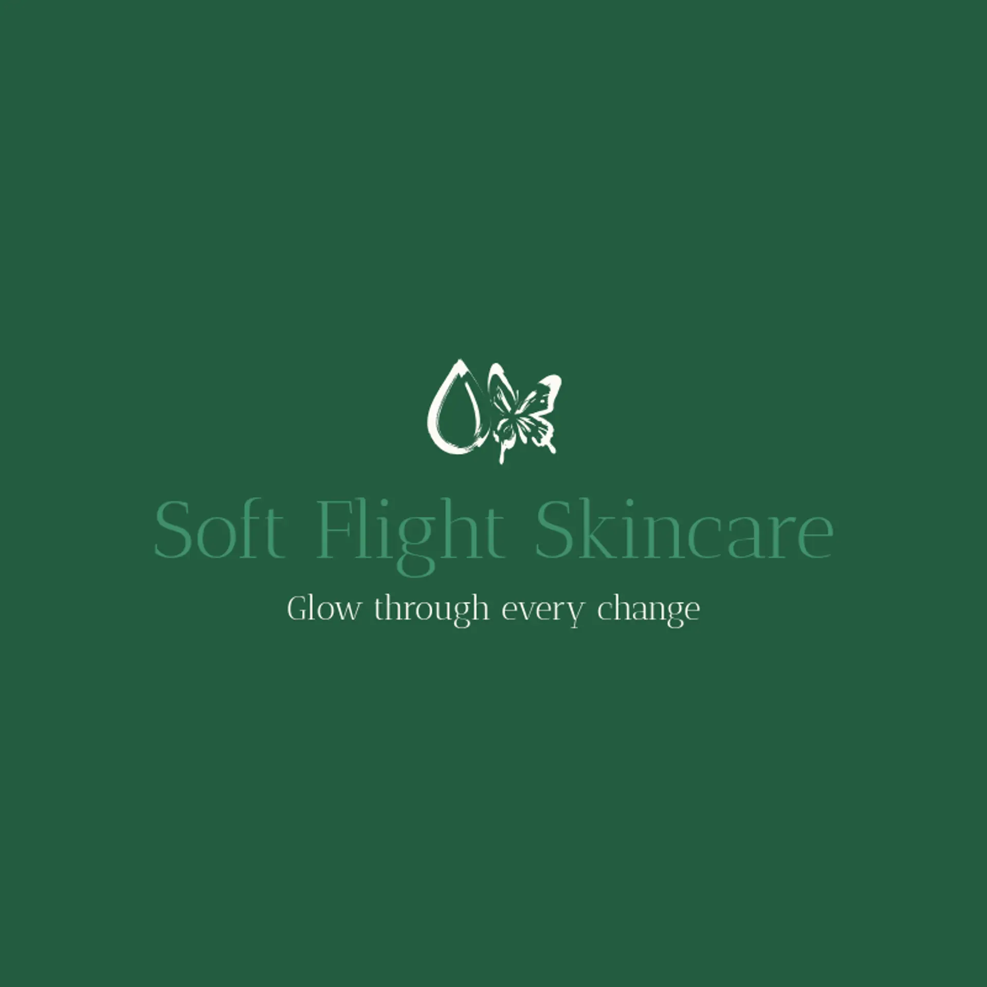 Soft Flight Skincare logo for butterfly