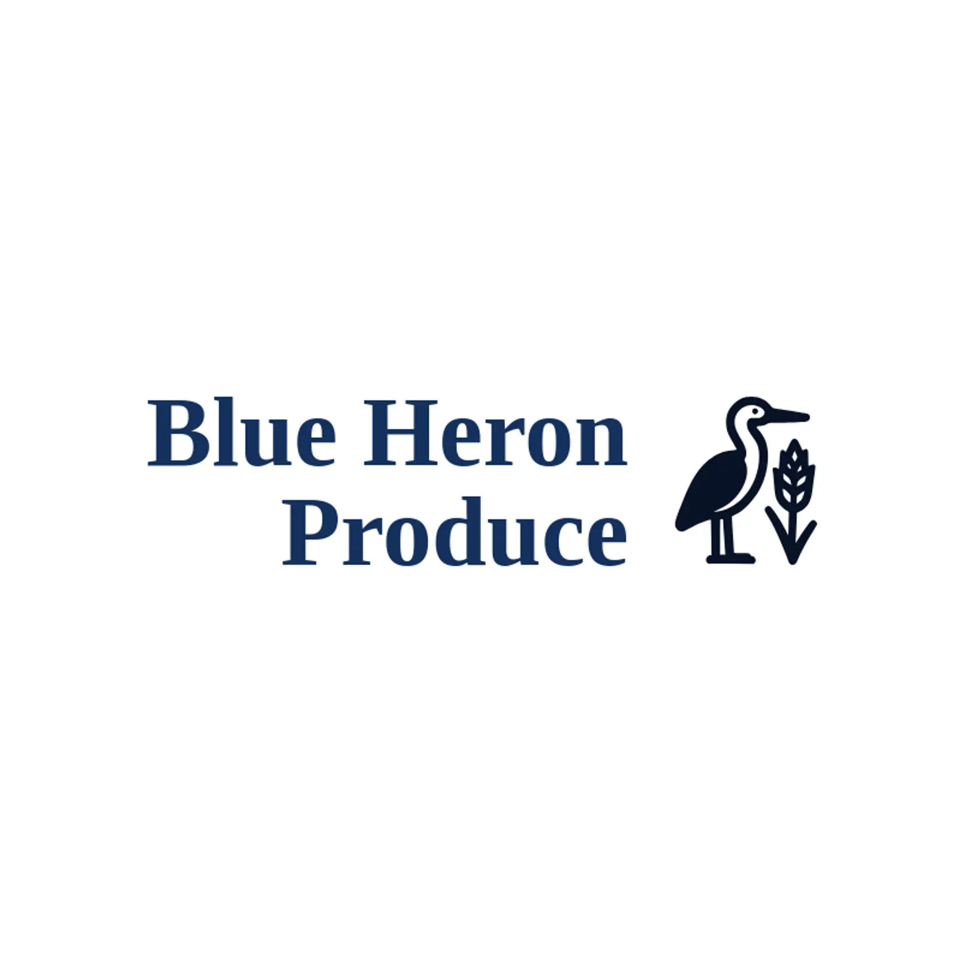 Blue Heron Produce logo for harvest
