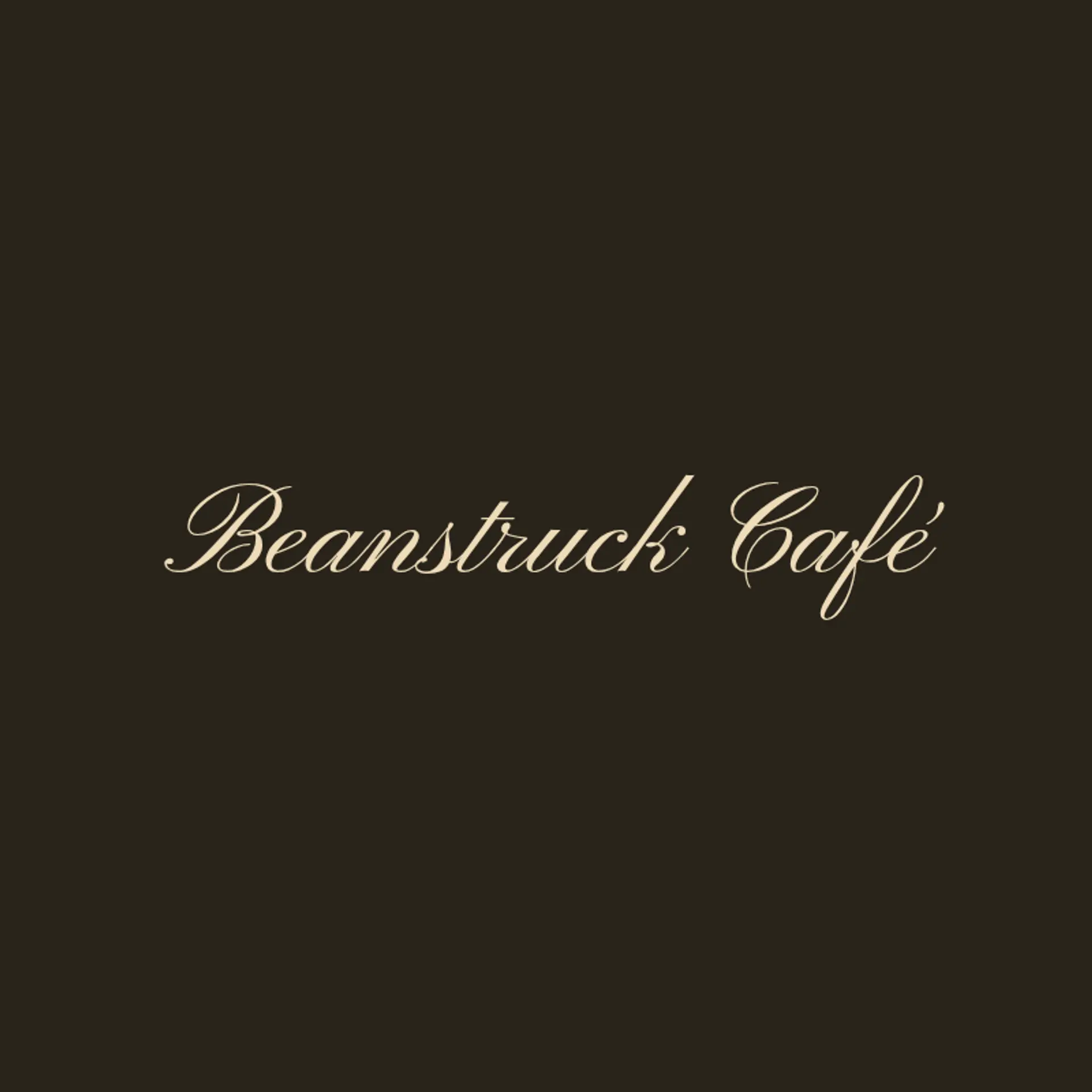 Beanstruck Café logo for unique cafe