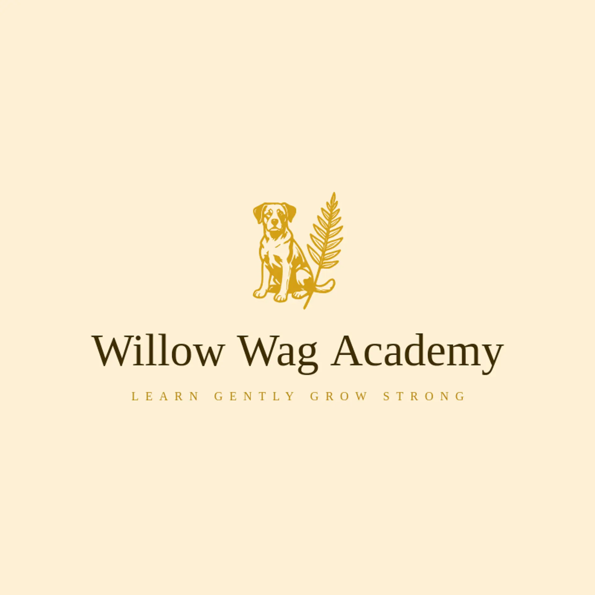 Willow Wag Academy logo for dog training