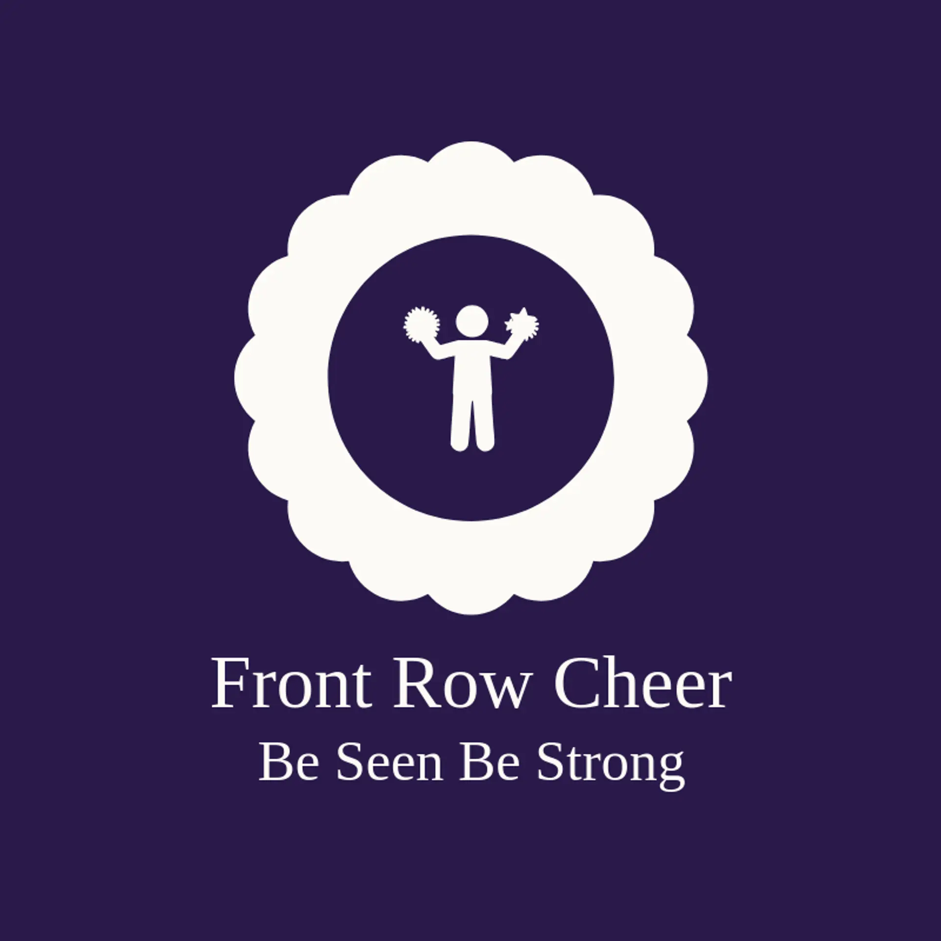 Front Row Cheer logo for cheerleader