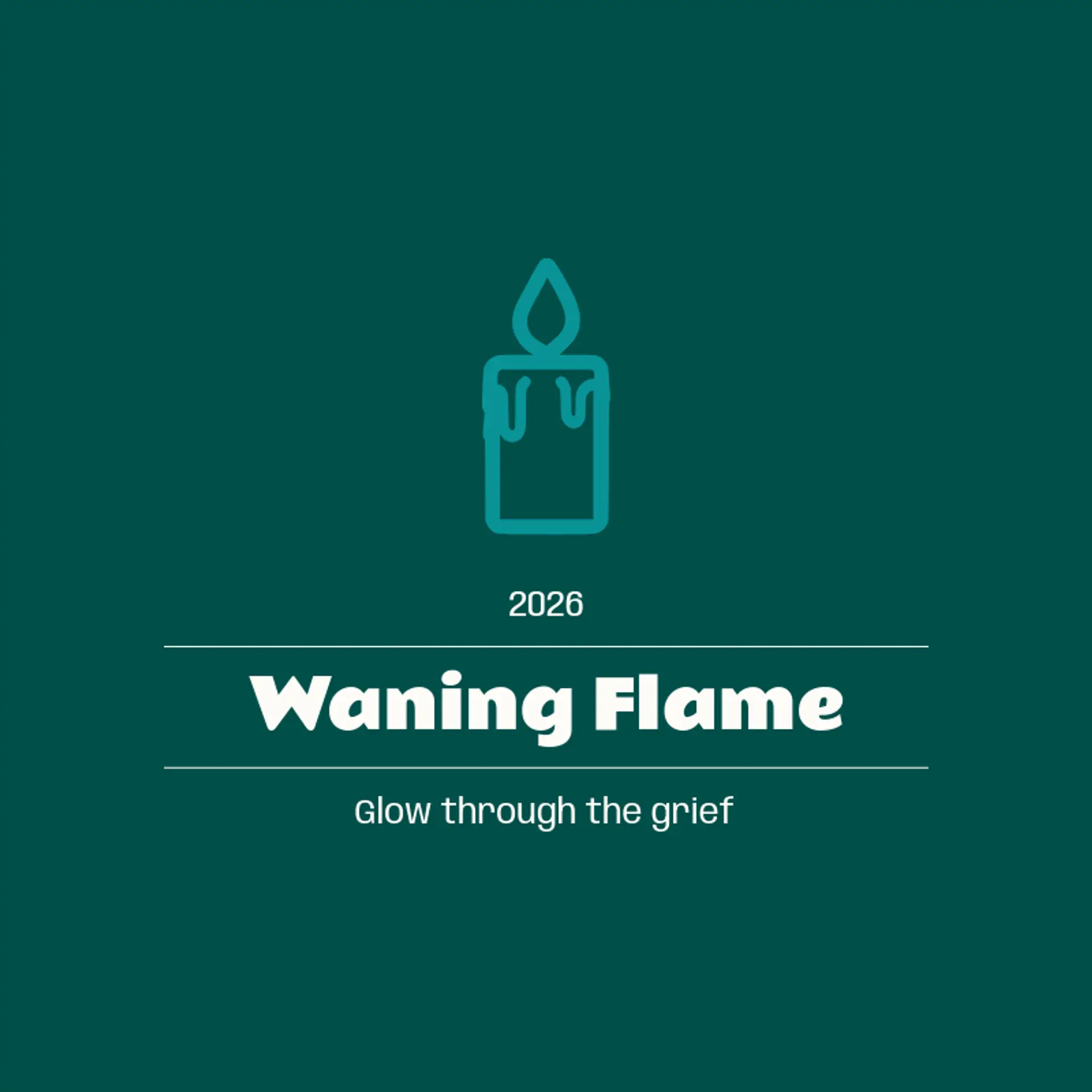 Waning Flame logo for death metal