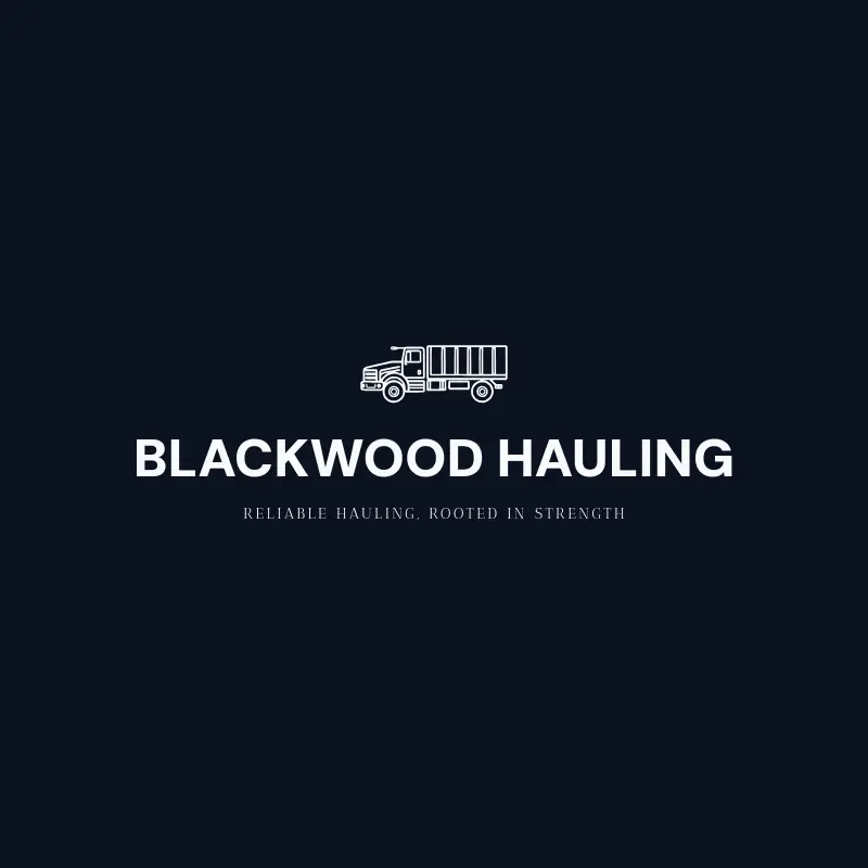 The trucking company name Blackwood Hauling as a branded logo with a single color icon