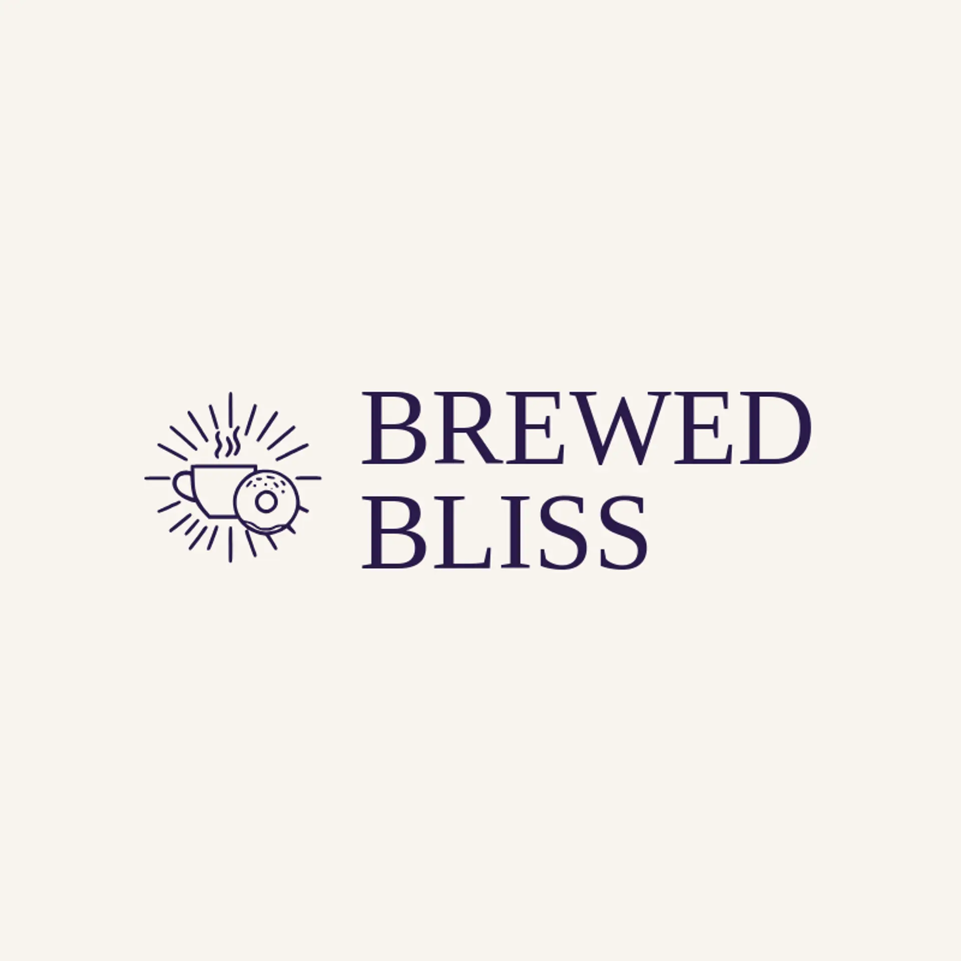 Brewed Bliss logo for donut