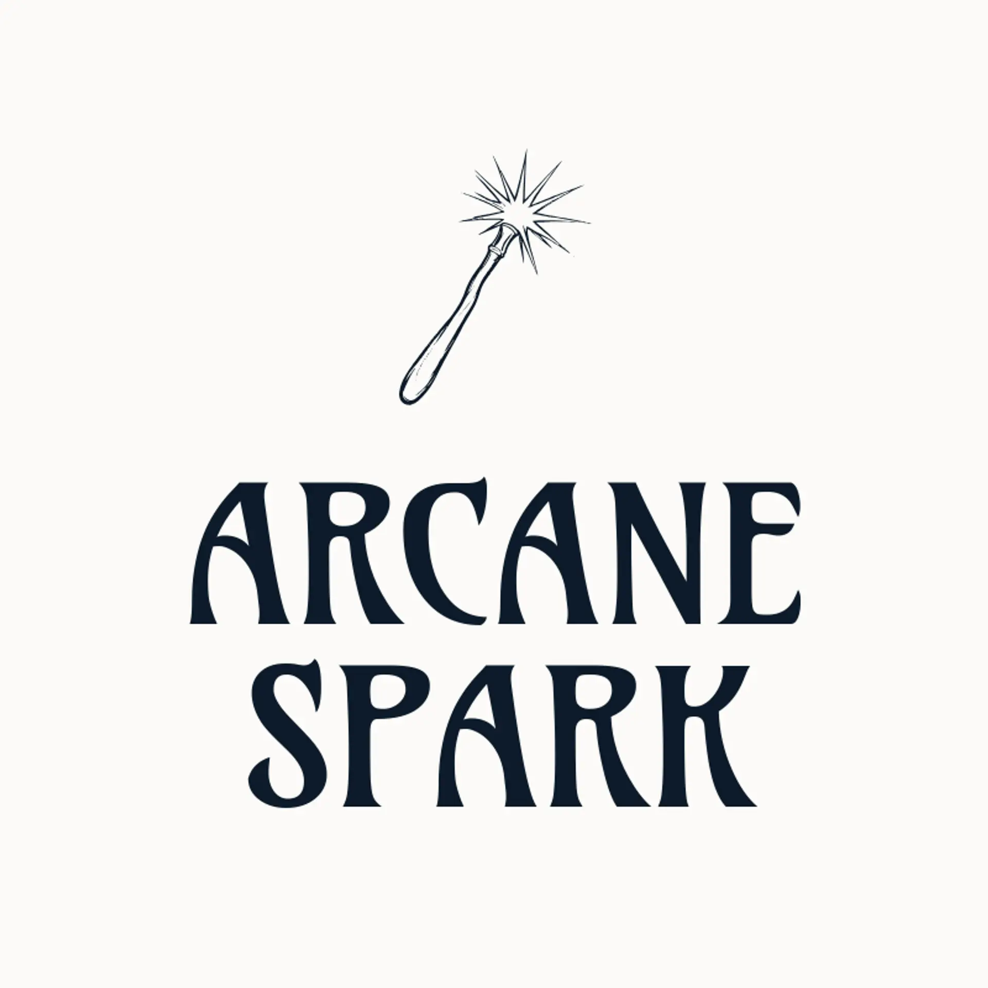 Arcane Spark logo for fantasy