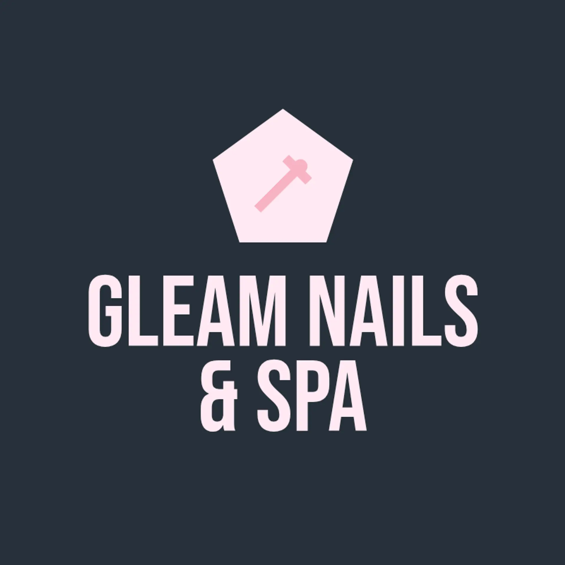 Gleam Nails & Spa logo for nail spa