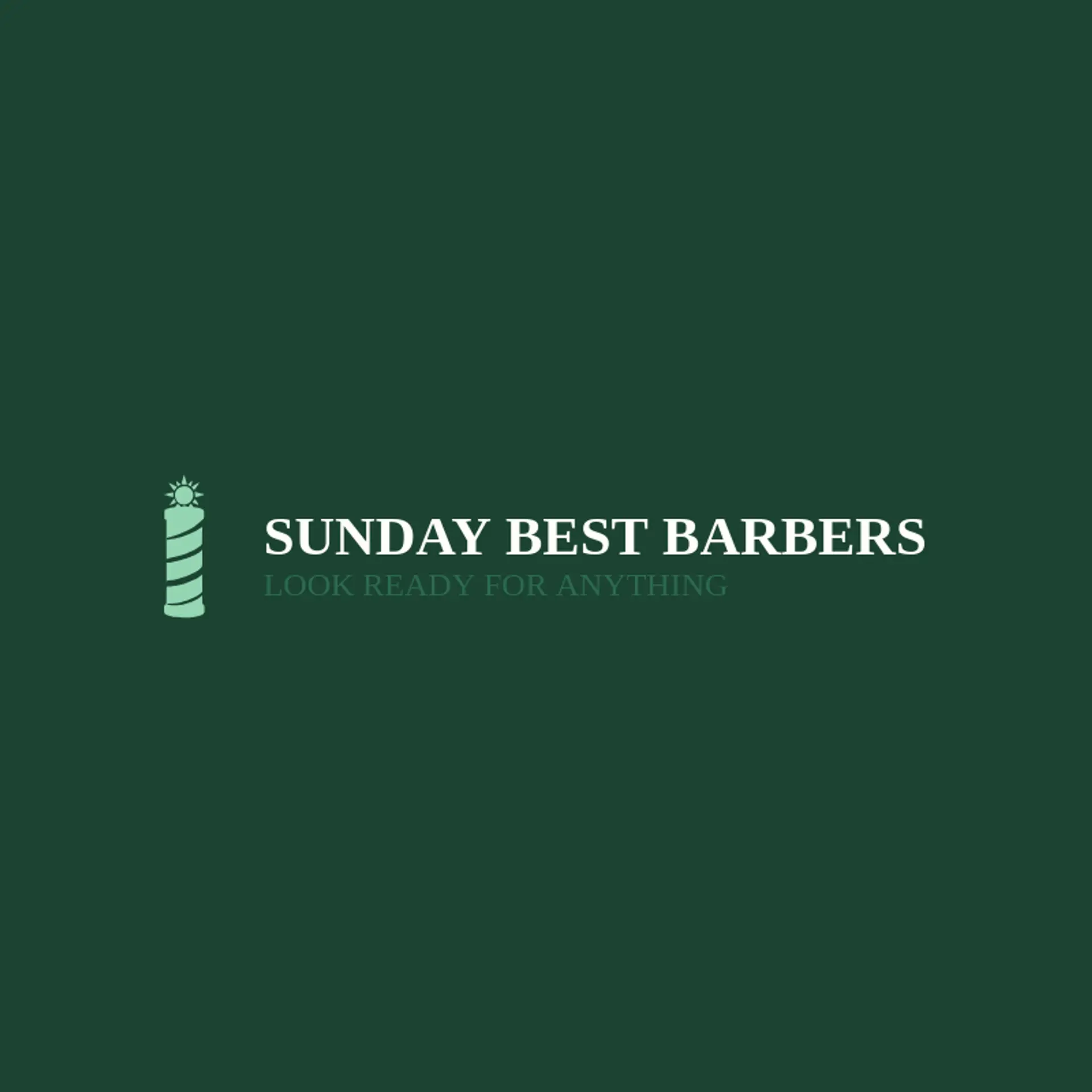 Sunday Best Barbers logo for barber pole