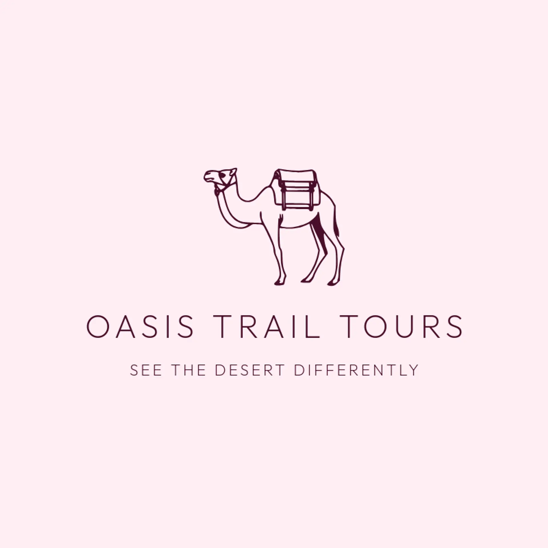 Oasis Trail Tours logo for camel
