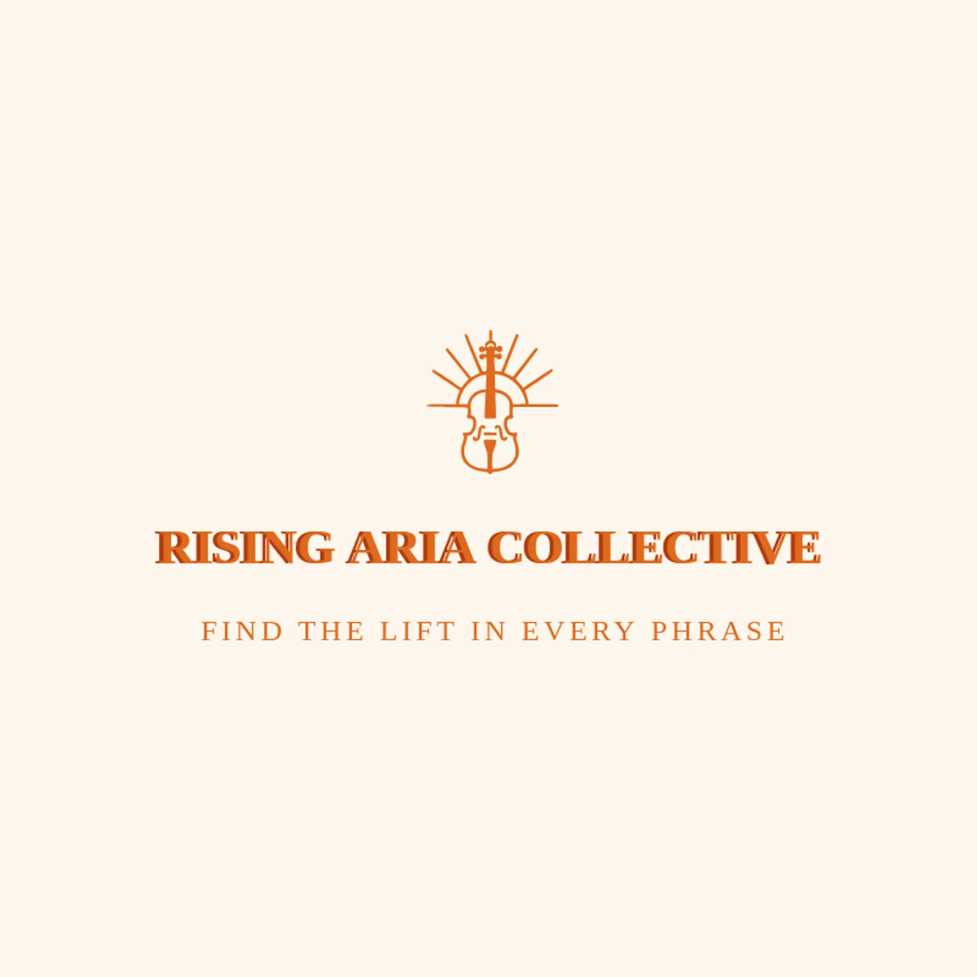 Rising Aria Collective logo for violin