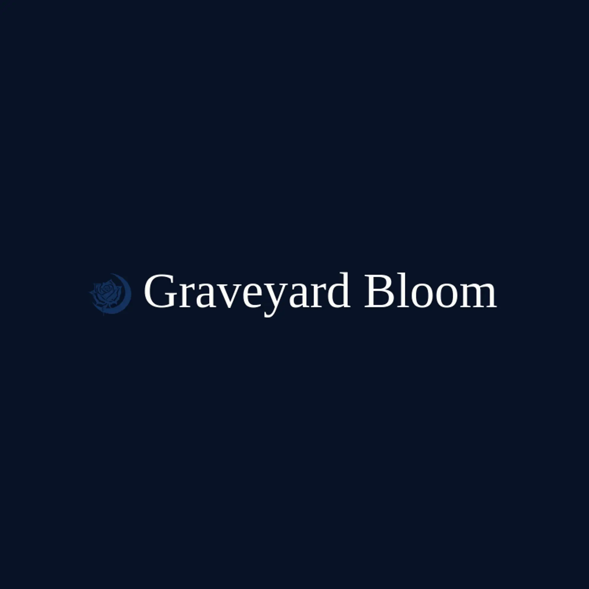 Graveyard Bloom logo for gothic