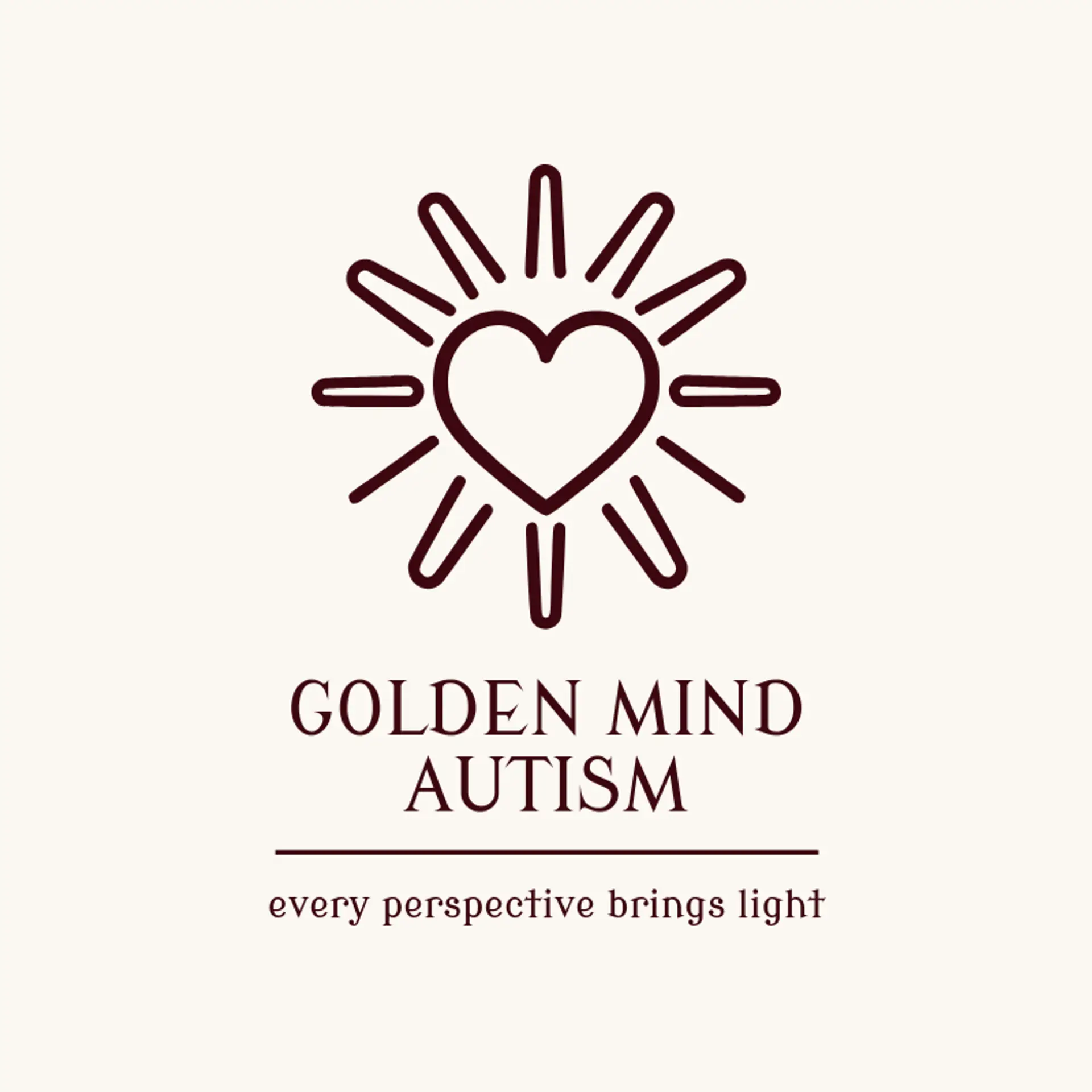 Golden Mind Autism logo for autism