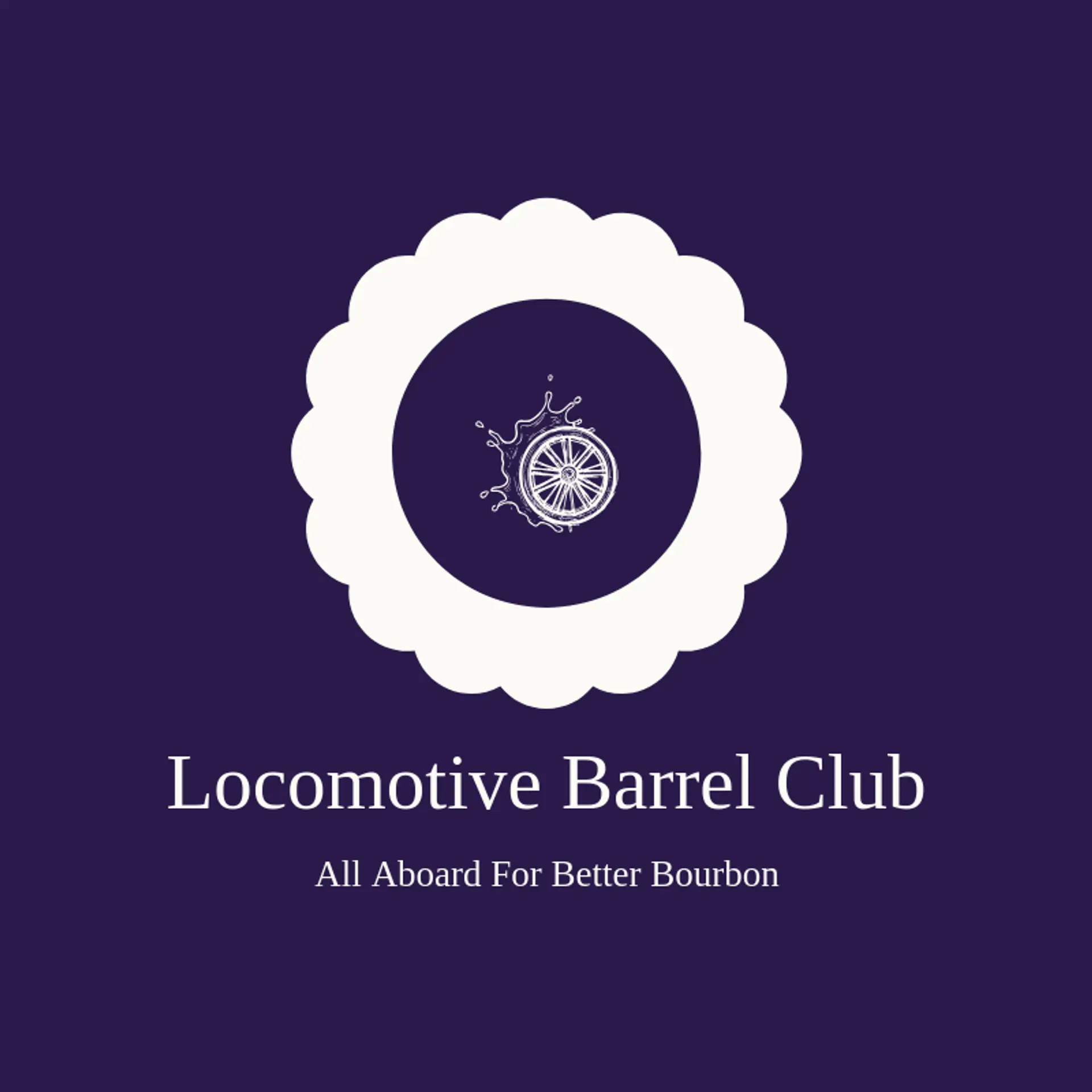 Locomotive Barrel Club logo for bourbon