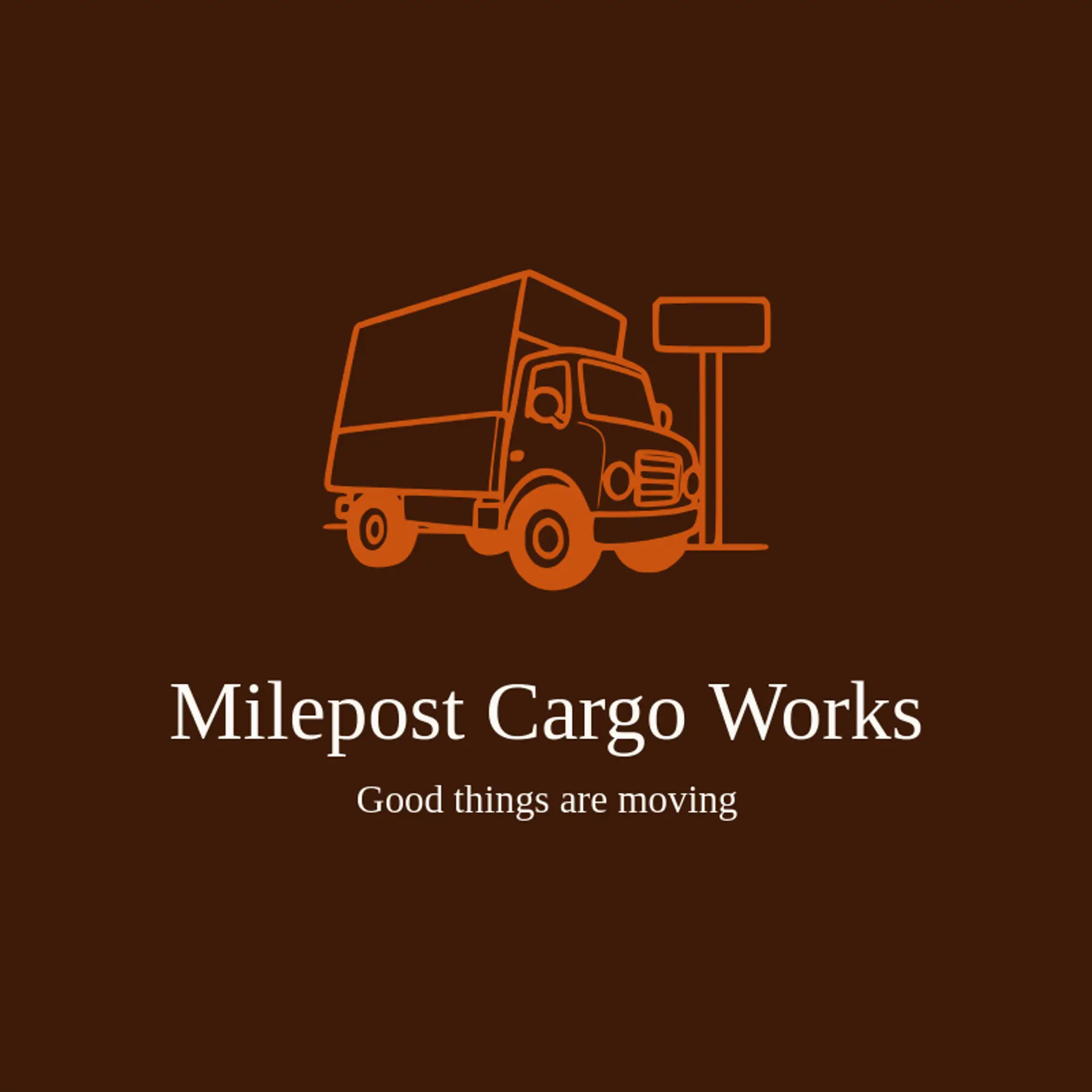 Milepost Cargo Works logo for box truck