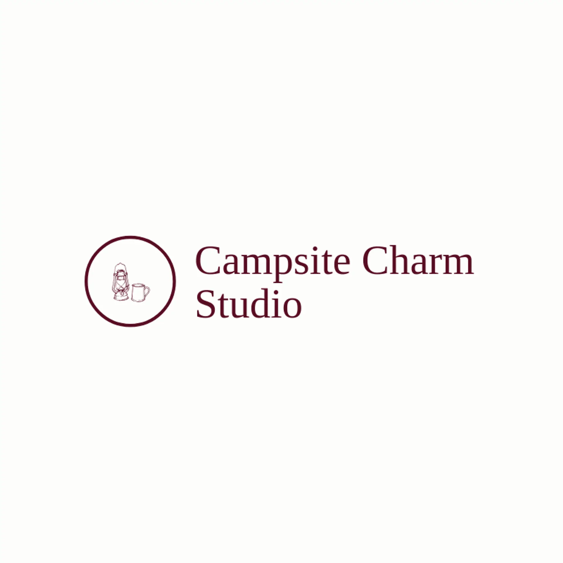 Campsite Charm Studio logo for lantern