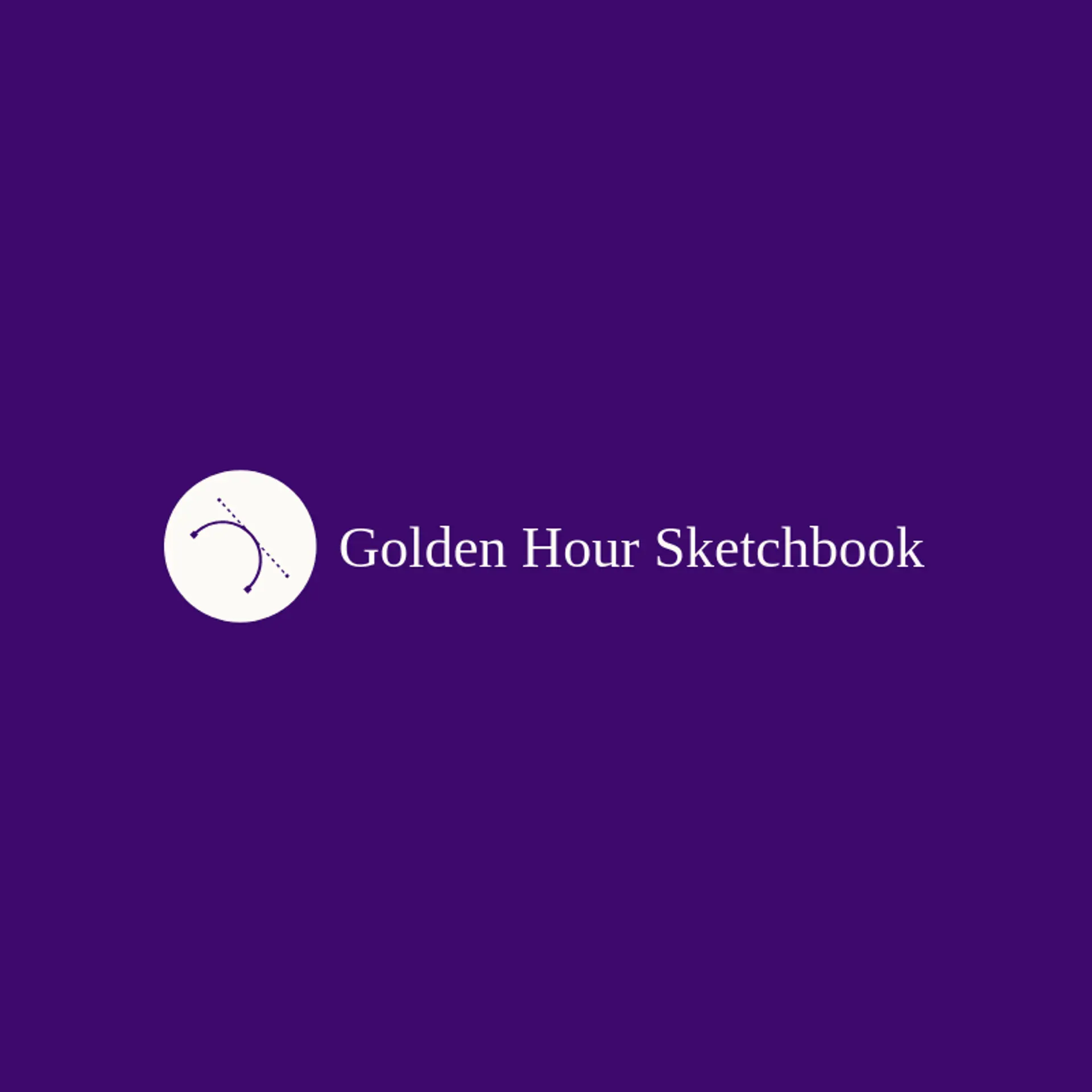 Golden Hour Sketchbook logo for illustrator
