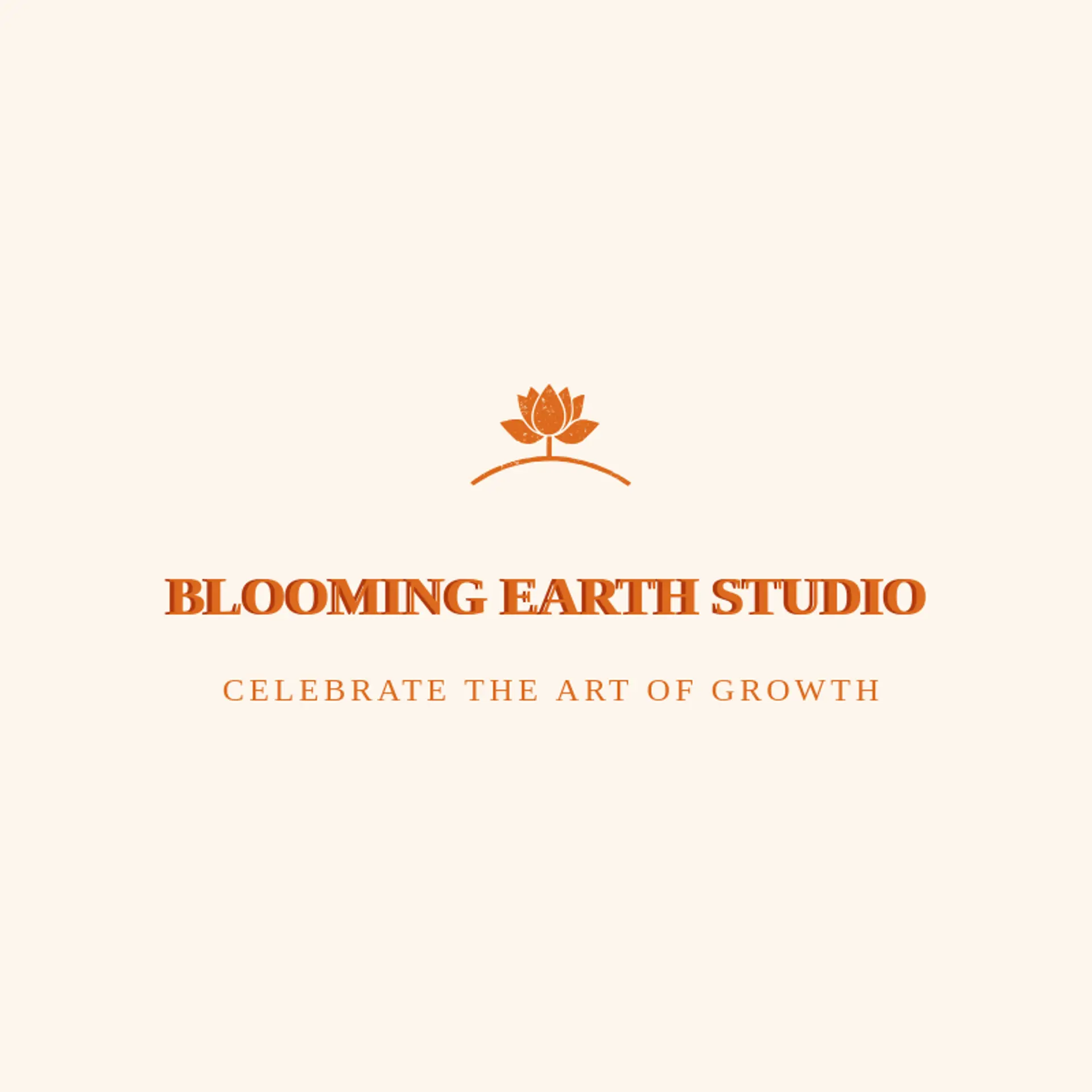 Blooming Earth Studio logo for lotus flower